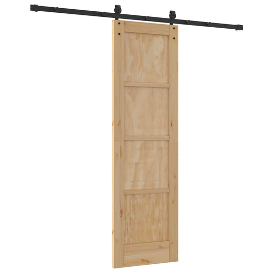 Skyvedør ORKDAL Naturlig og svart 61 x 198,5 cm Heltre furu