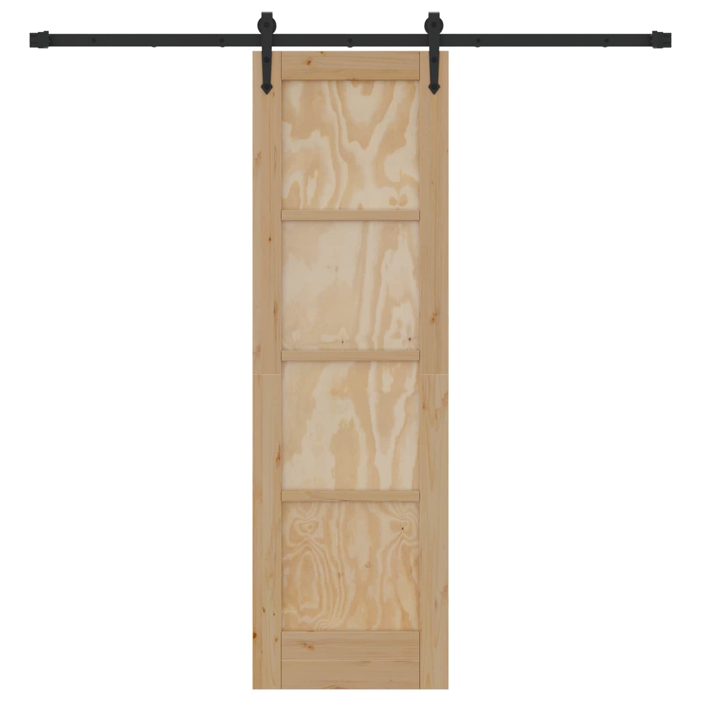 Skyvedør ORKDAL Naturlig og svart 61 x 198,5 cm Heltre furu