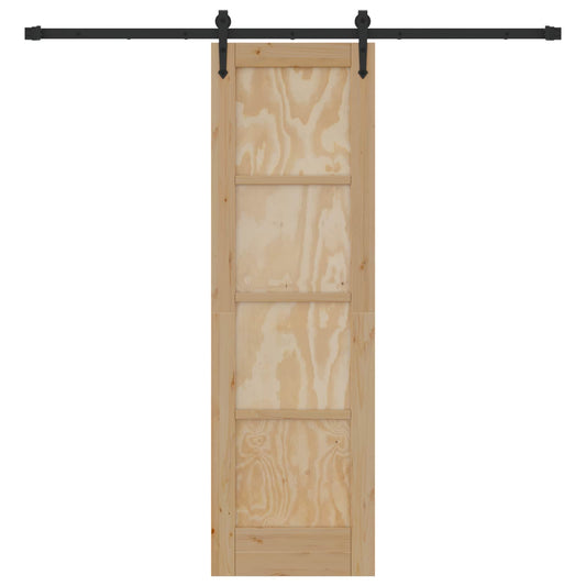 Skyvedør ORKDAL Naturlig og svart 61 x 198,5 cm Heltre furu