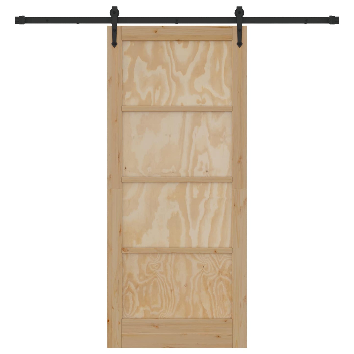 Skyvedør ORKDAL Naturlig og svart 86 x 198,5 cm Heltre furu