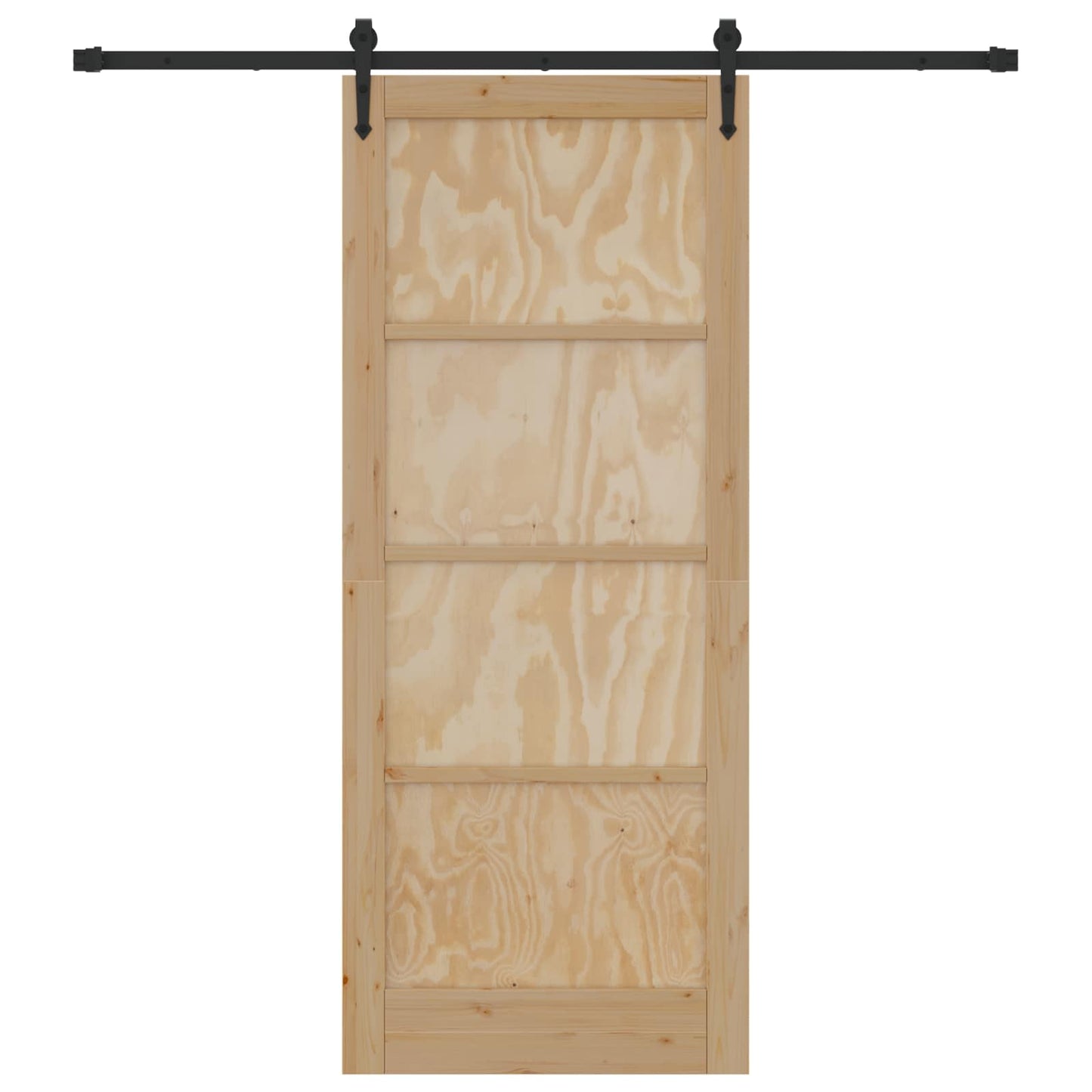 Skyvedør ORKDAL Naturlig og svart 86 x 211 cm Heltre furu