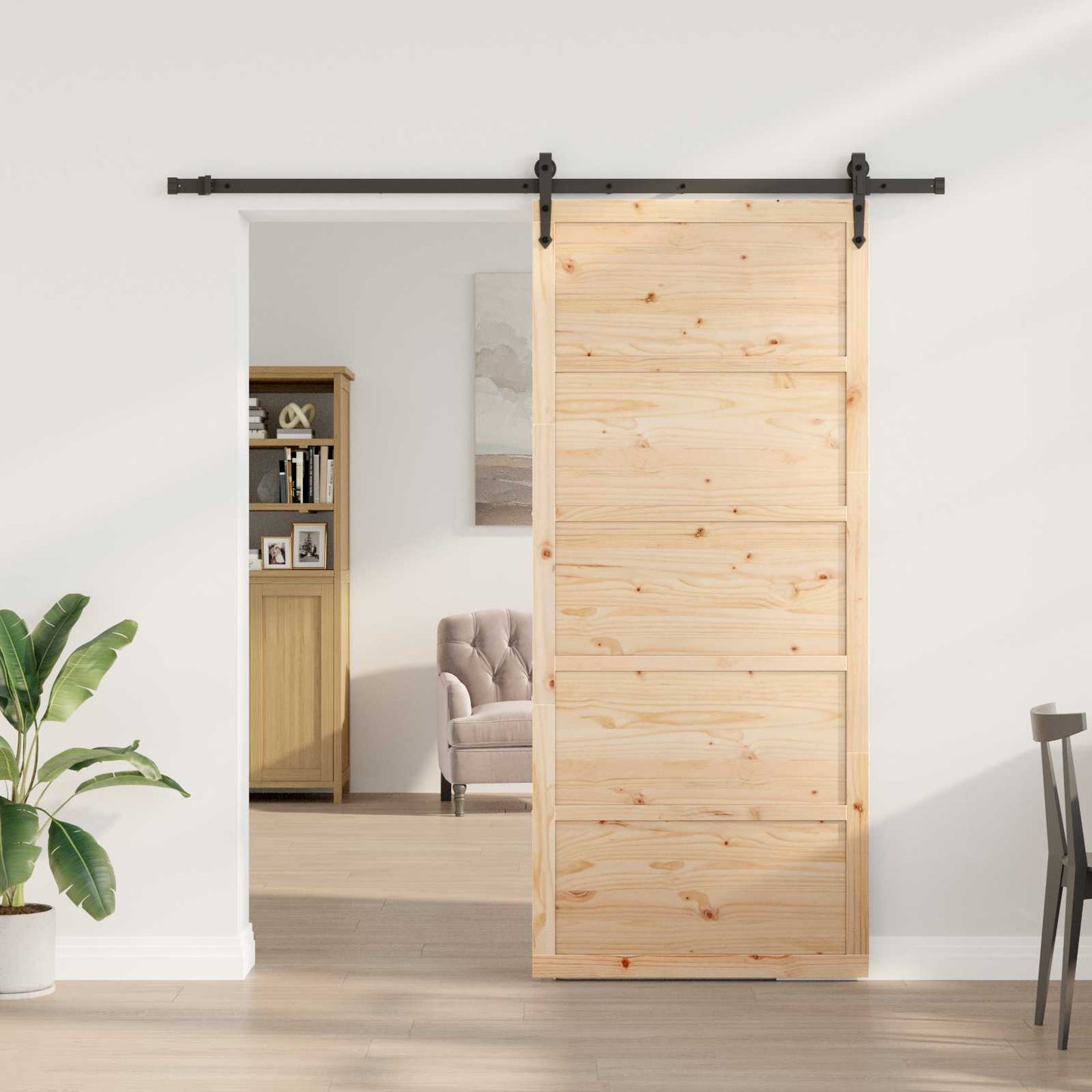 Skyvedør Naturlig 90 x 208 cm Heltre furu