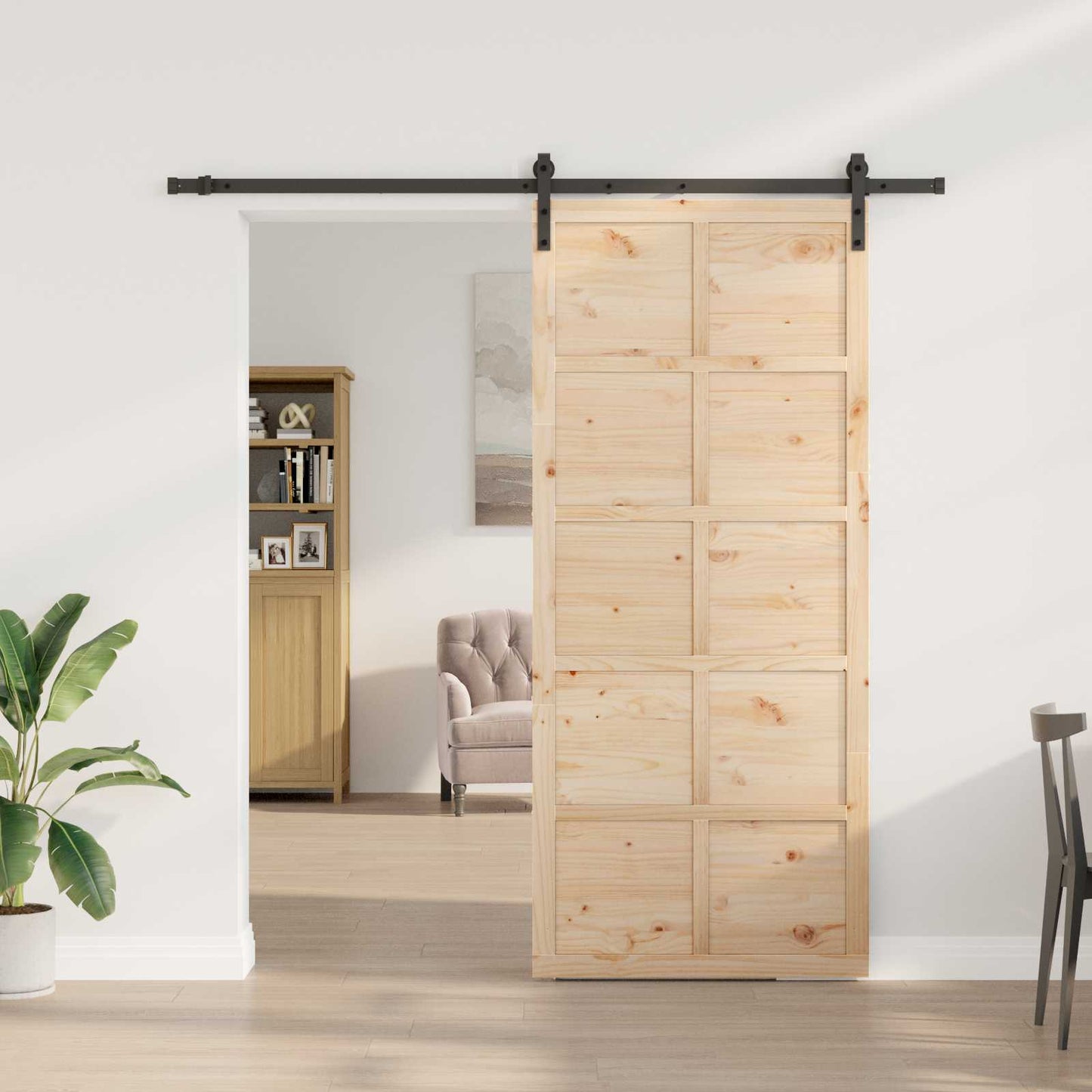 Skyvedør Naturlig 100 x 208 cm Heltre furu
