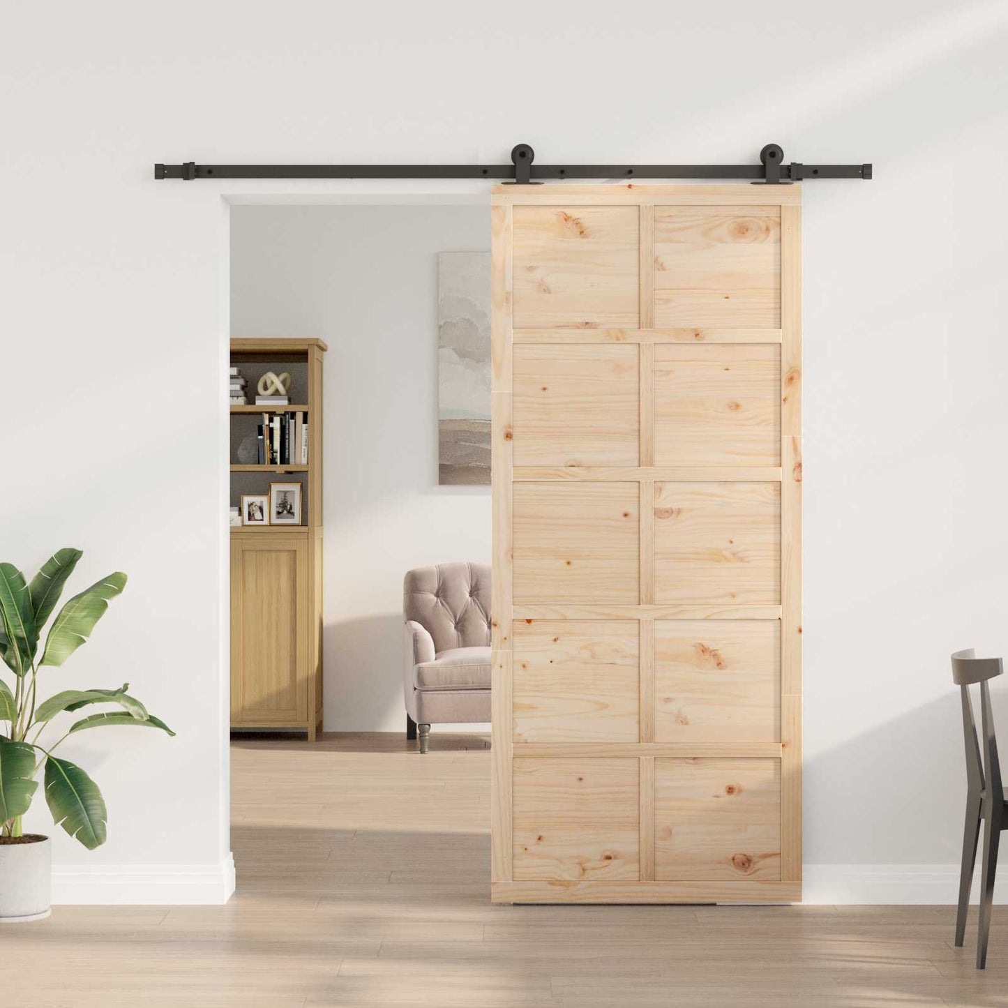 Skyvedør Naturlig 80 x 208 cm Heltre furu