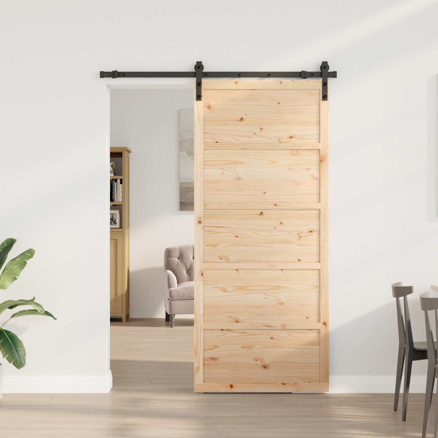 Skyvedør Naturlig 80 x 208 cm Heltre furu
