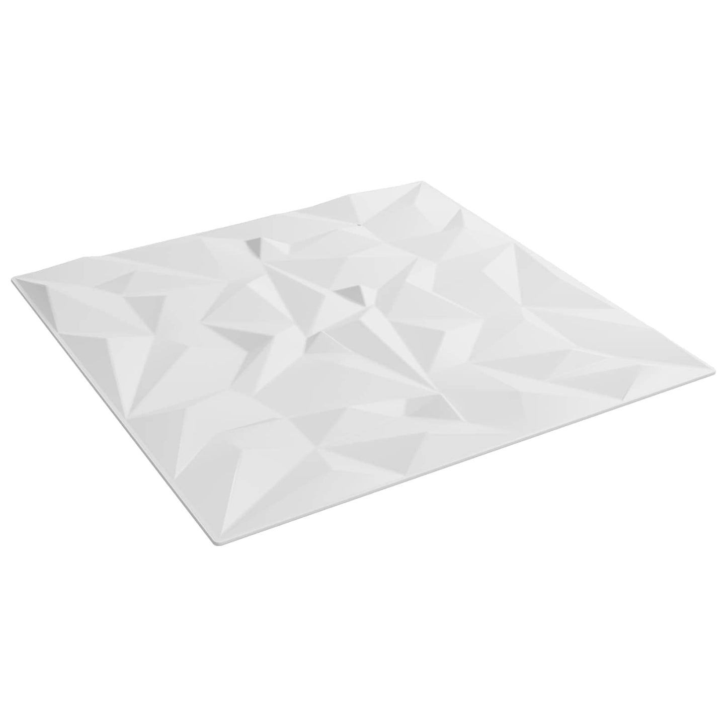 Veggpaneler 48 pcs Hvit 50 x 50 cm XPS Skum