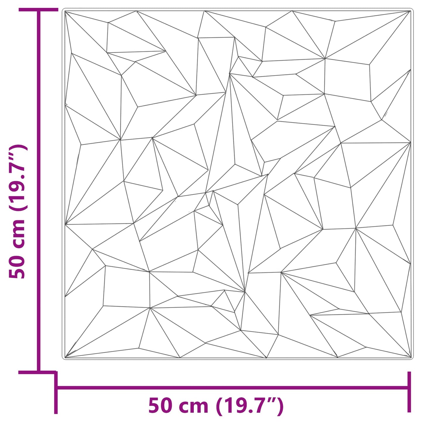 Veggpaneler 48 pcs Amethyst Betong 50 x 50 cm XPS Skum