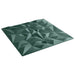 Veggpaneler 12 pcs Amethyst Grønn 50 x 50 cm XPS Skum