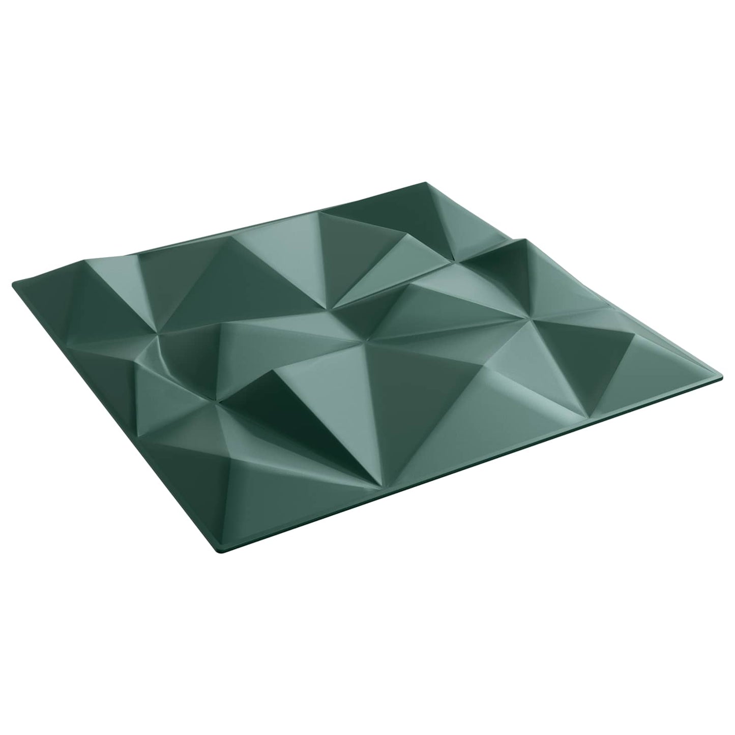 Veggpaneler 12 pcs Diamond Grønn 50 x 50 cm XPS Skum