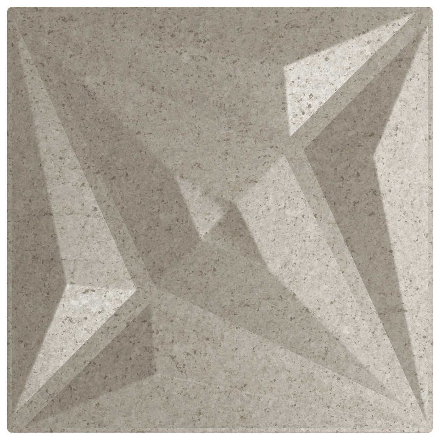 Veggpaneler Stjerne 12 pcs Star Betong 50 x 50 cm XPS Skum