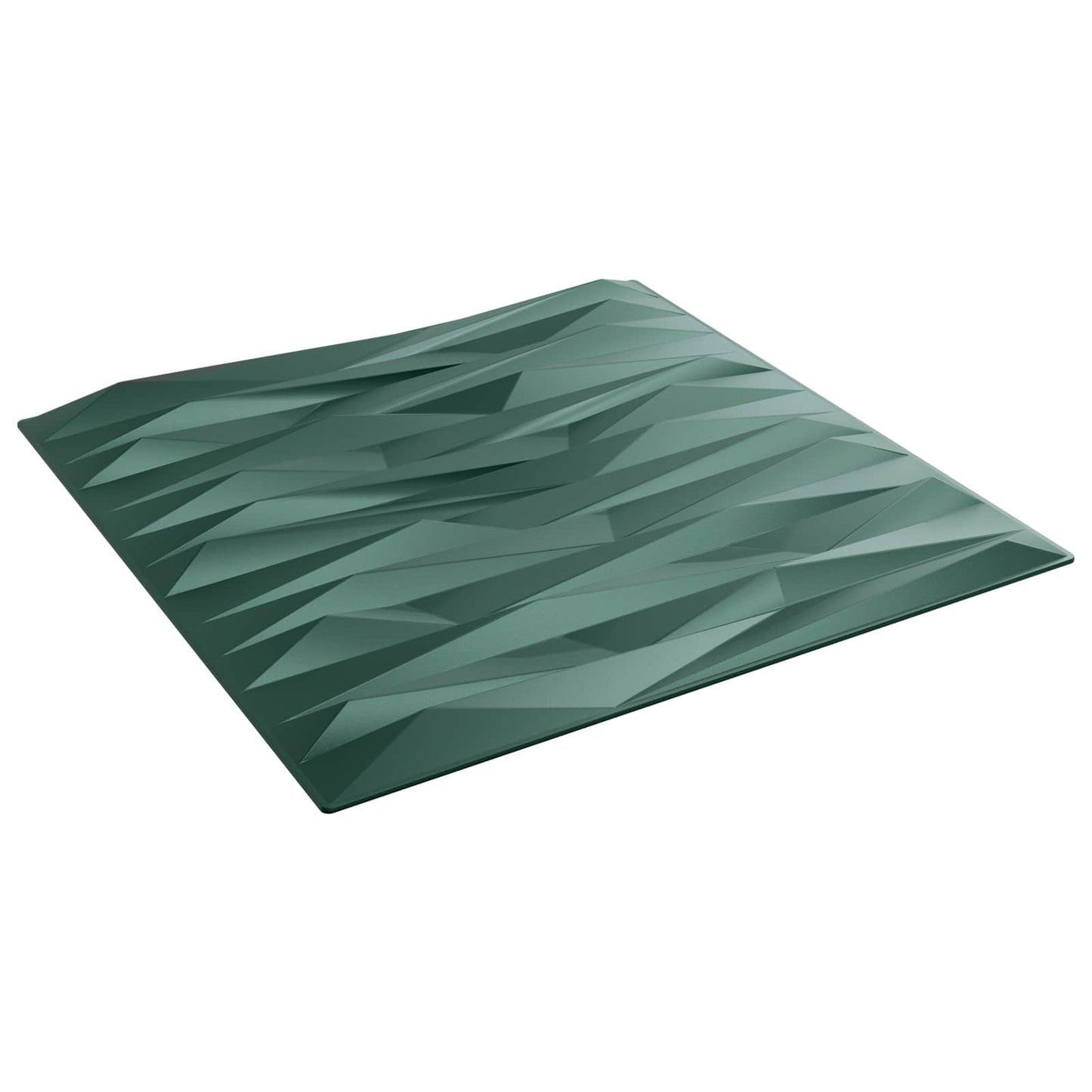 Veggpaneler 12 pcs Stone Grønn 50 x 50 cm XPS Skum