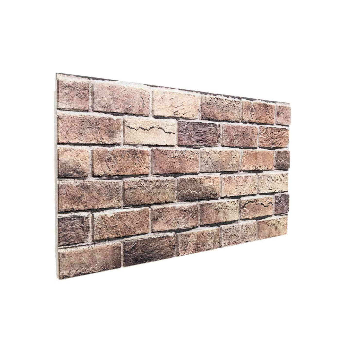 Veggpaneler 10 pcs Brun og Grå 100 x 50 cm EPS Skum