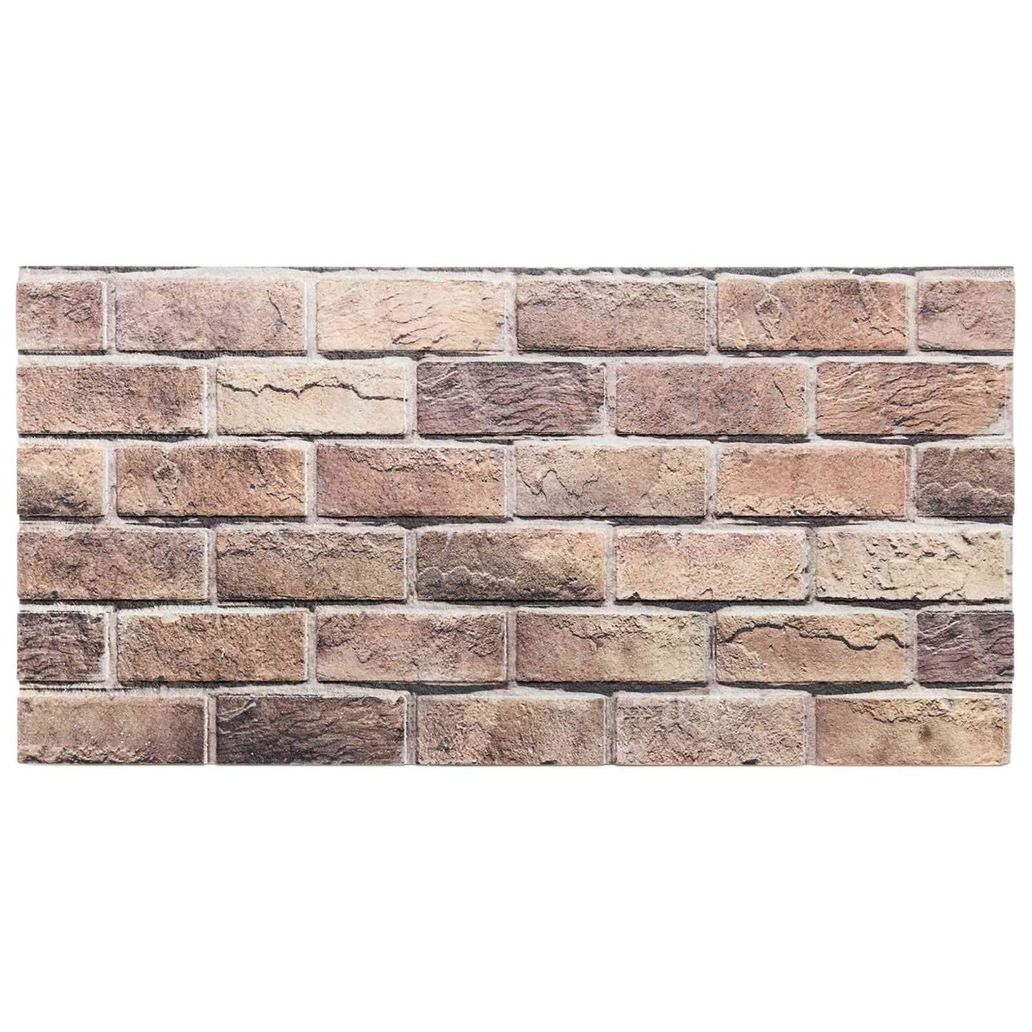 Veggpaneler 10 pcs Brun og Grå 100 x 50 cm EPS Skum
