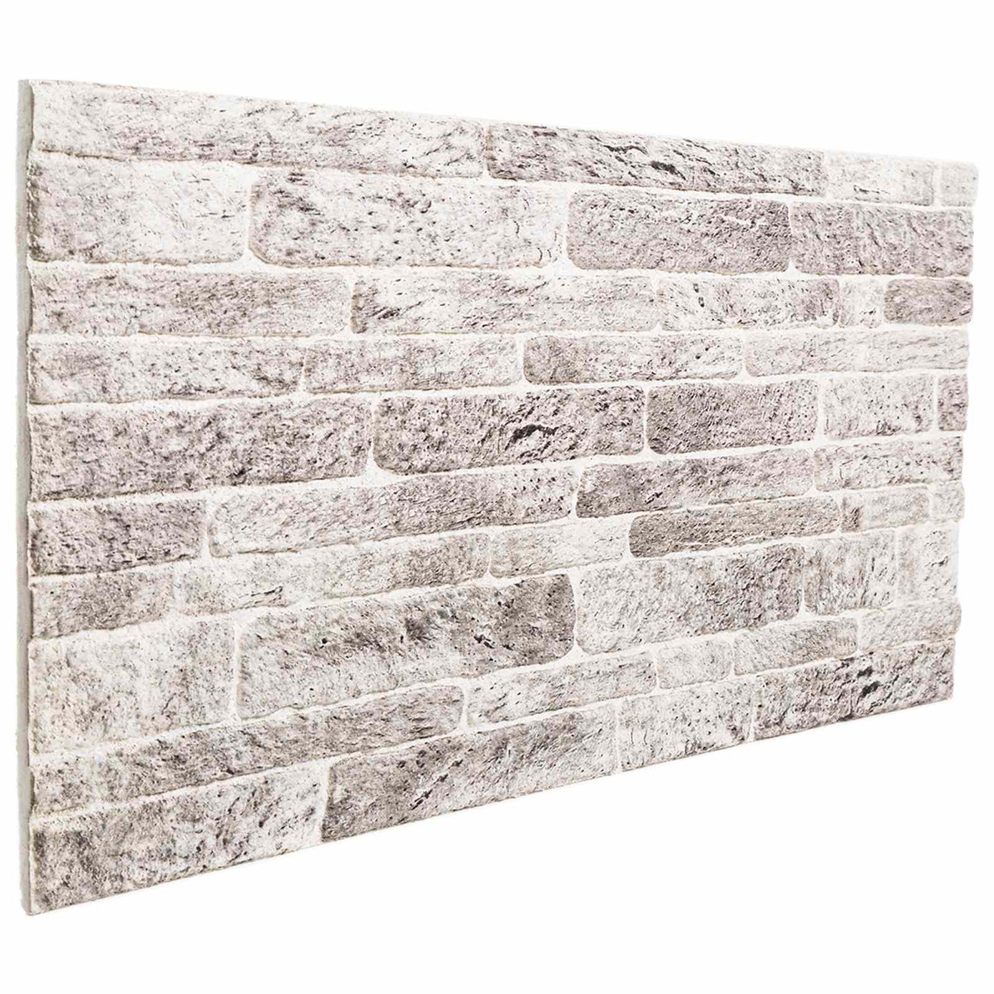 Veggpaneler 10 pcs Lys Grå og Hvit 100 x 50 cm EPS Skum