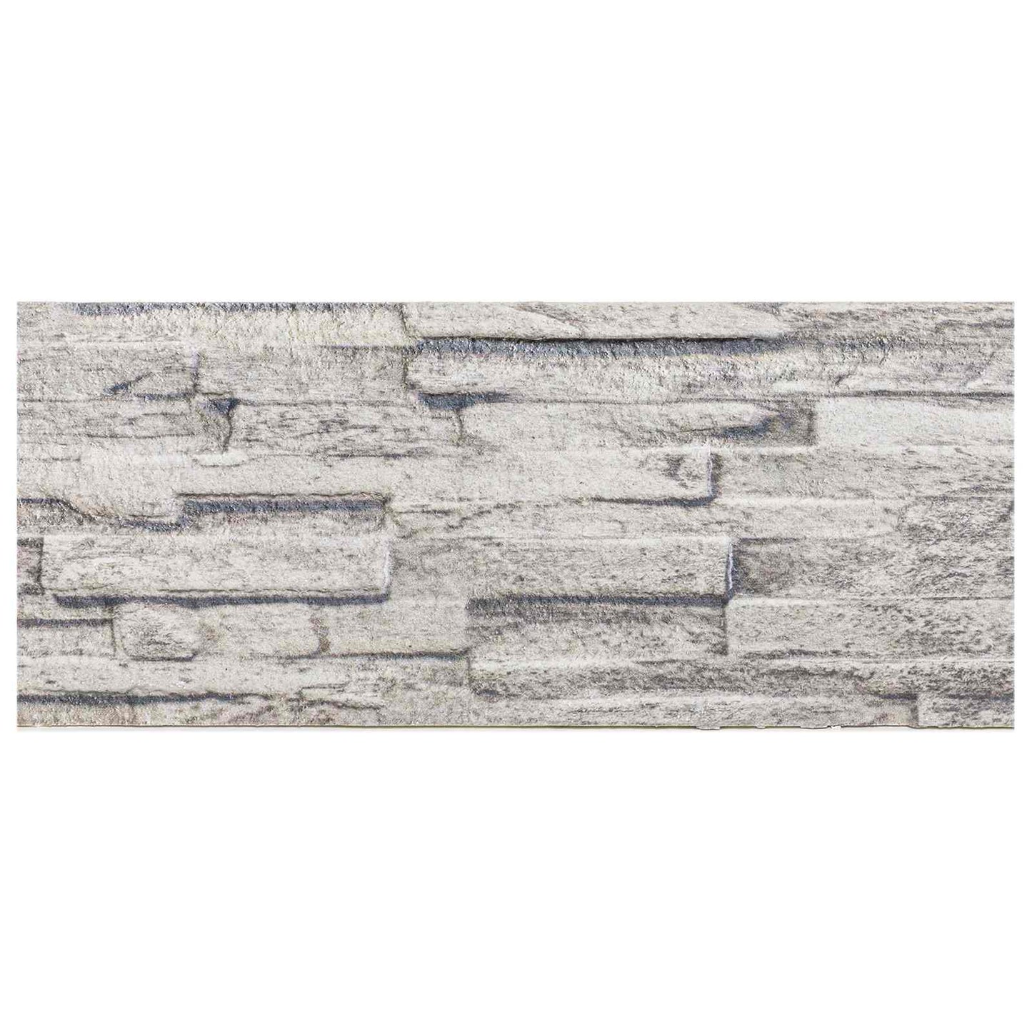 Veggpaneler 10 pcs Lysegrå 100 x 25 cm EPS Skum