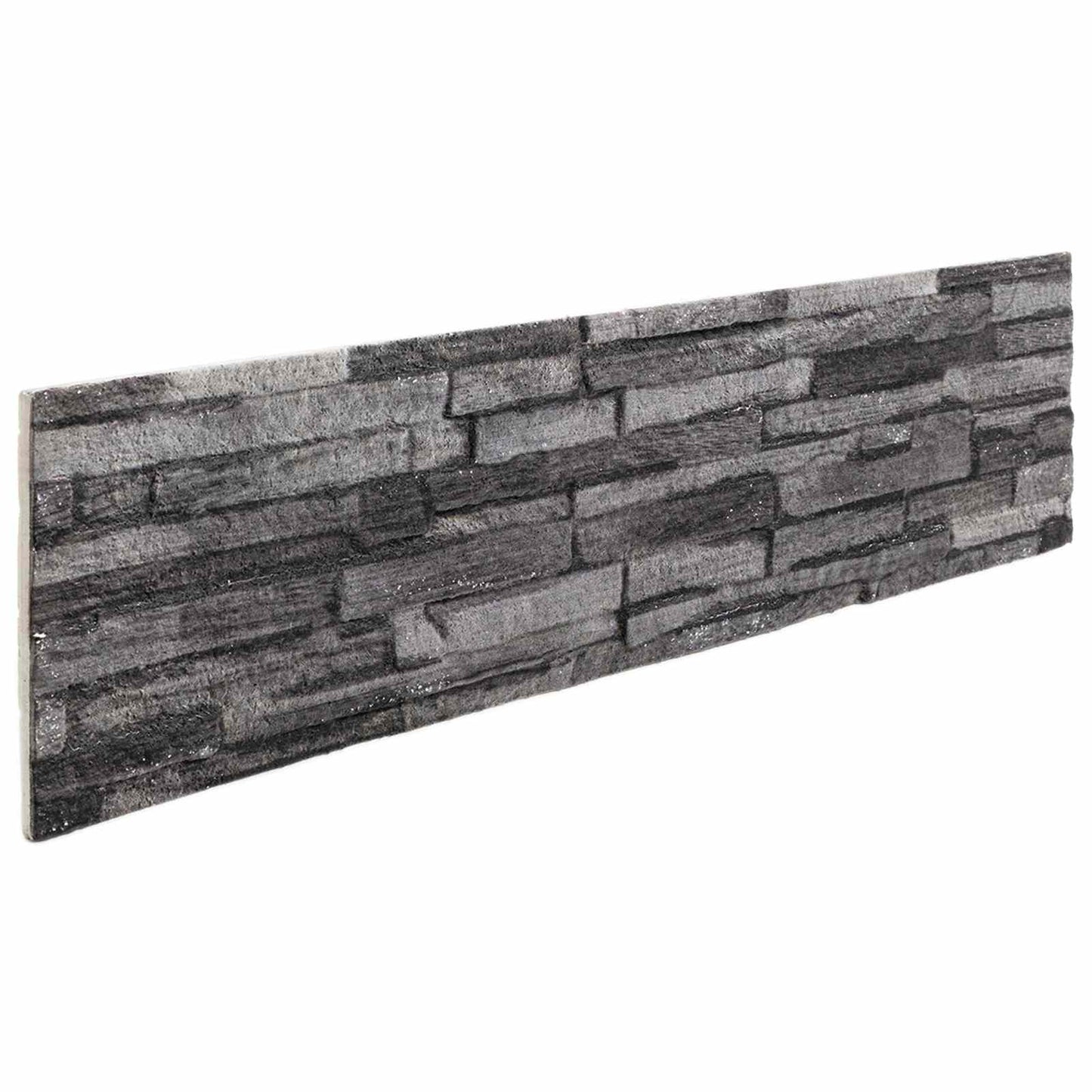 Veggpaneler 10 pcs Antrasitt 100 x 25 cm EPS Skum