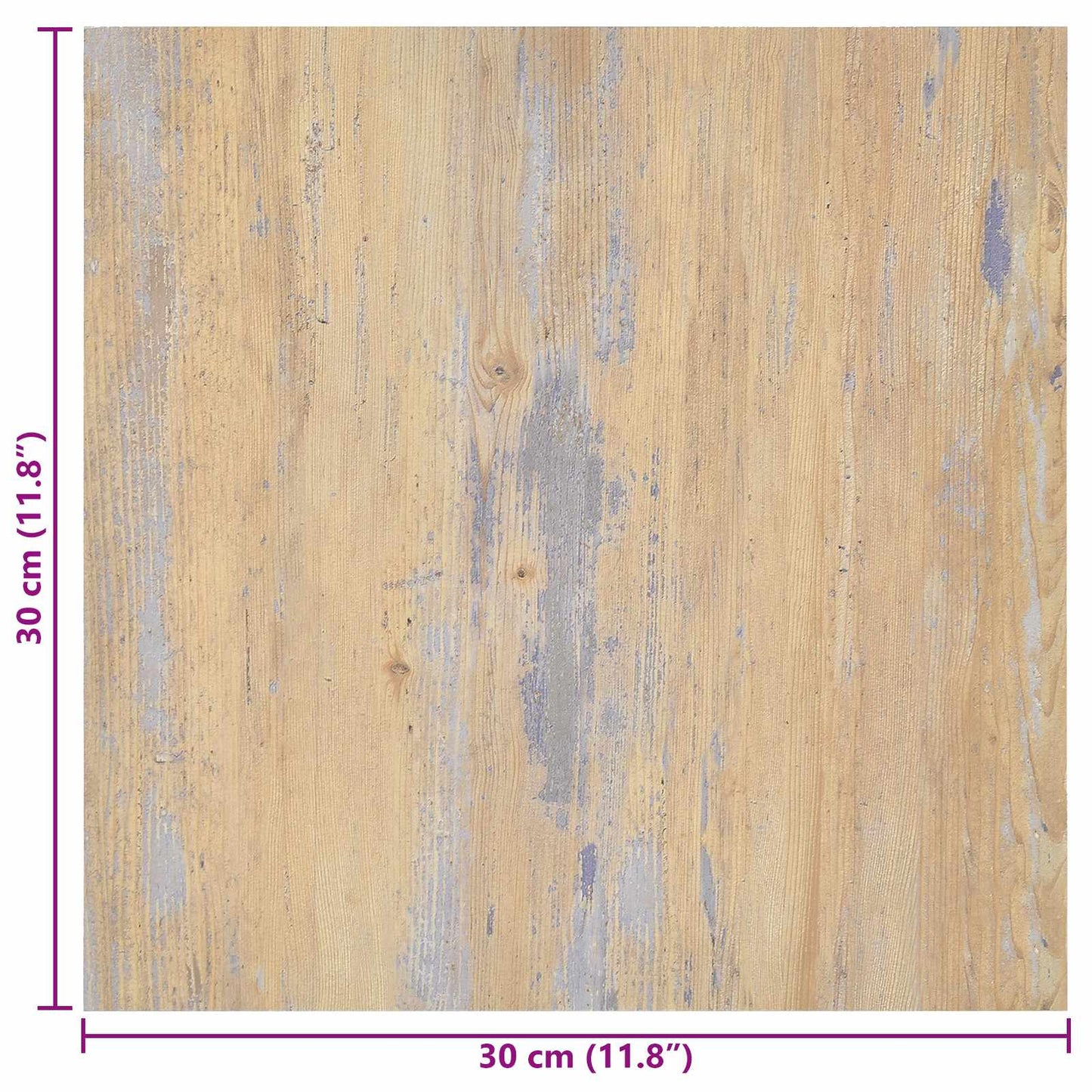 Selvheftende Gulvplanker 30,5 x 30,5 cm 20 pcs PVC Brun og Grå