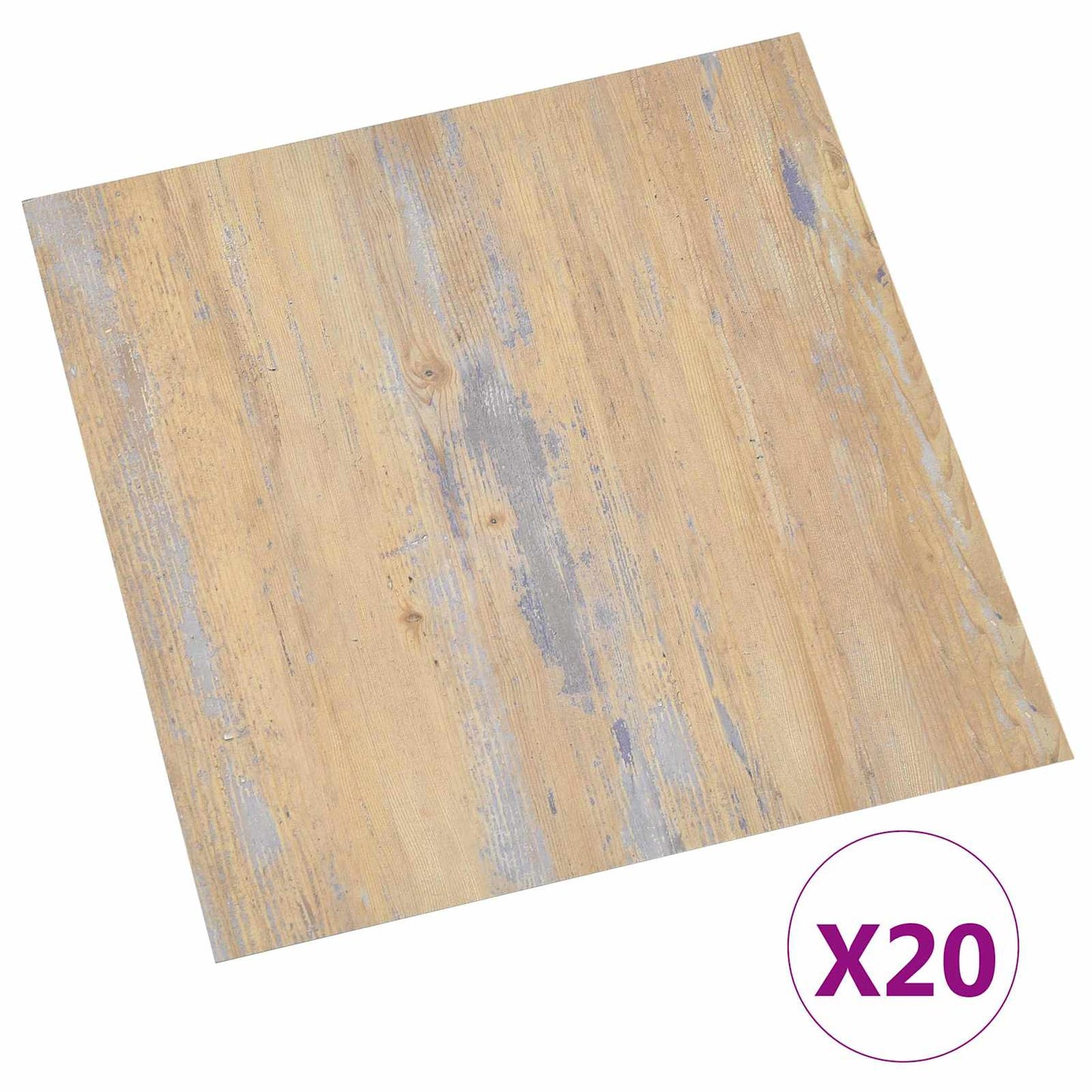 Selvheftende Gulvplanker 30,5 x 30,5 cm 20 pcs PVC Brun og Grå