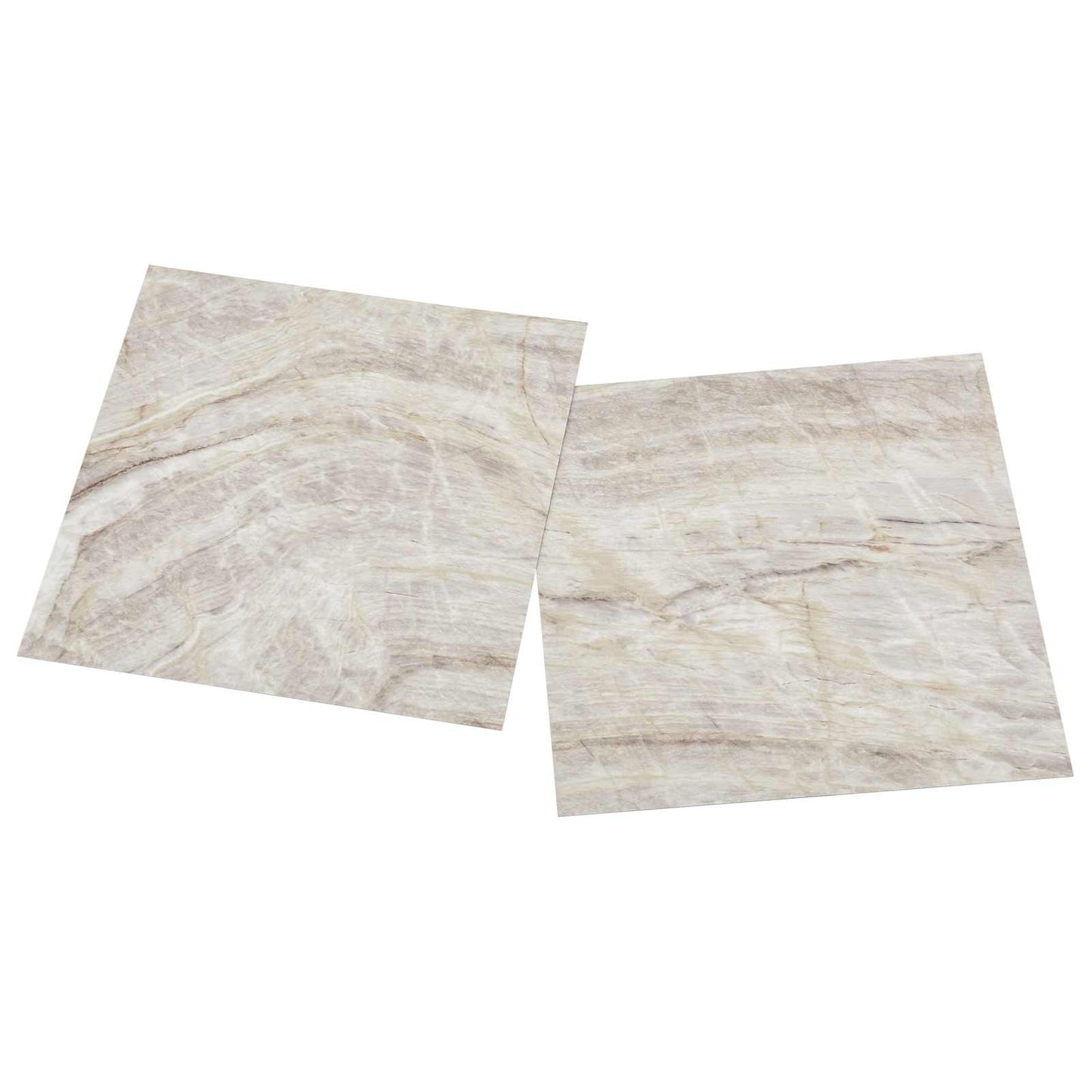 Selvheftende Gulvplanker 30,5 x 30,5 cm 20 pcs PVC Beige