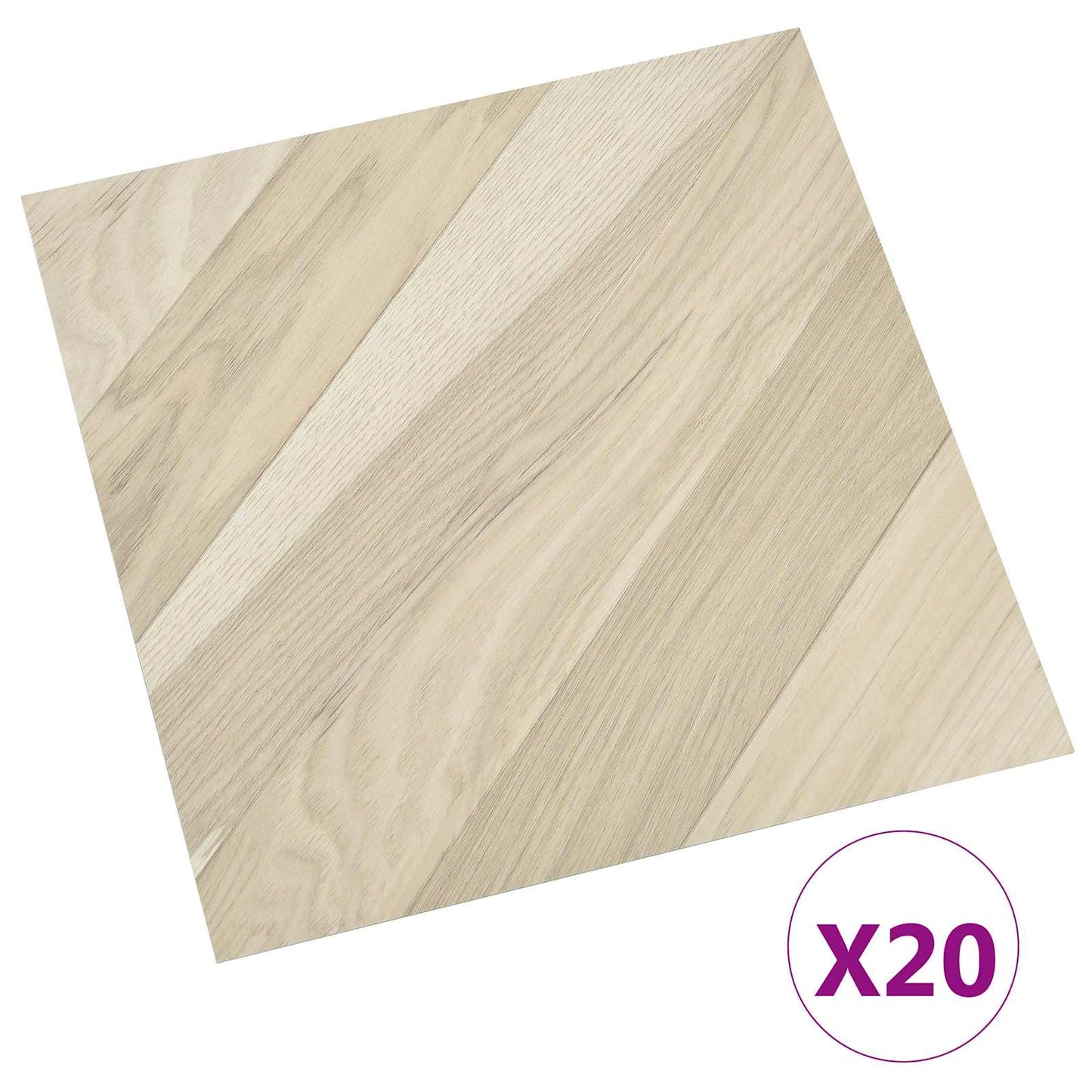 Selvheftende Gulvplanker 30,5 x 30,5 cm 20 pcs PVC