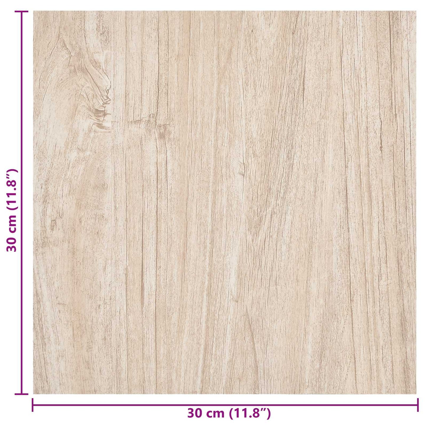 Selvheftende Gulvplanker 30,5 x 30,5 cm 20 pcs PVC