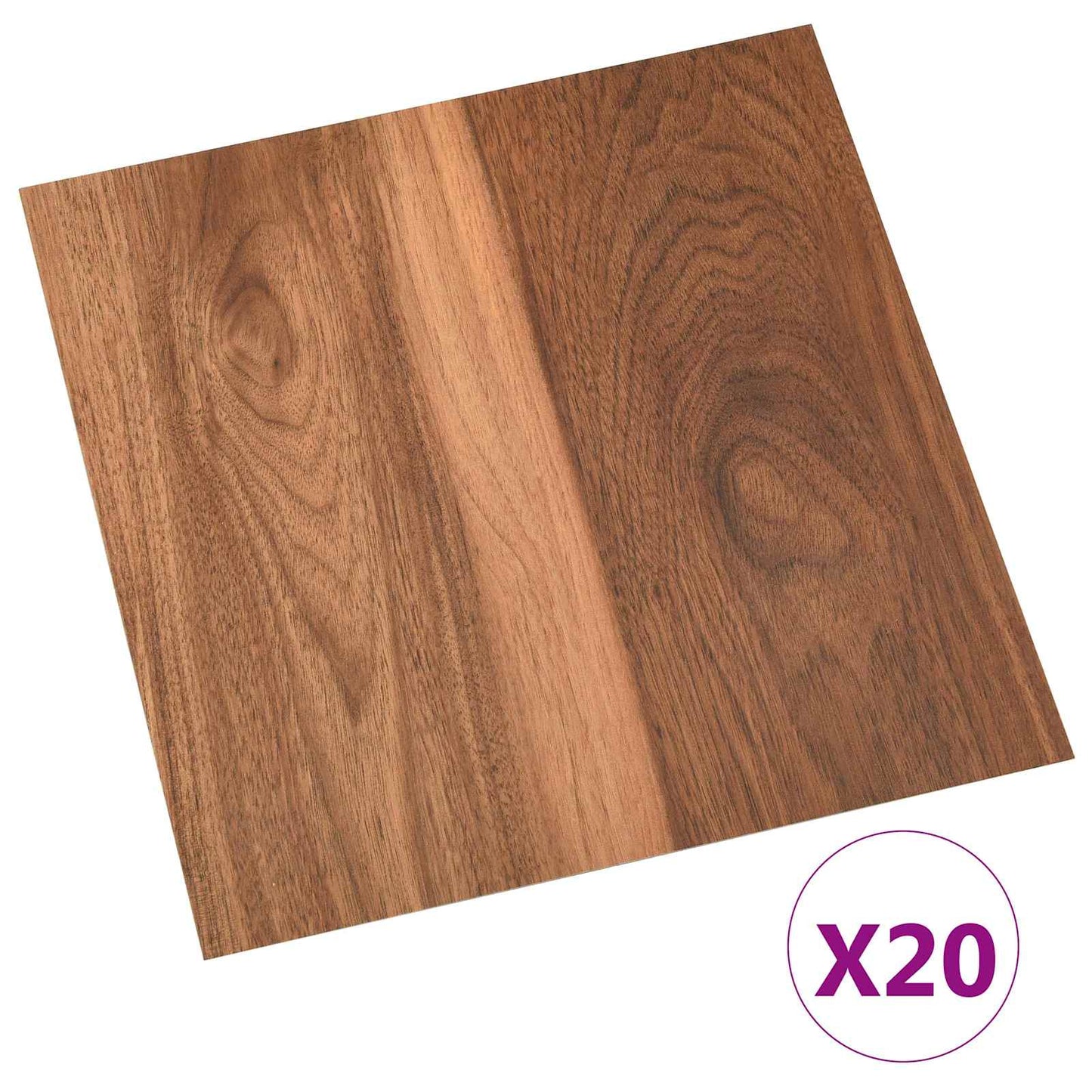 Selvheftende Gulvplanker 30,5 x 30,5 cm 20 pcs PVC Tre Farge