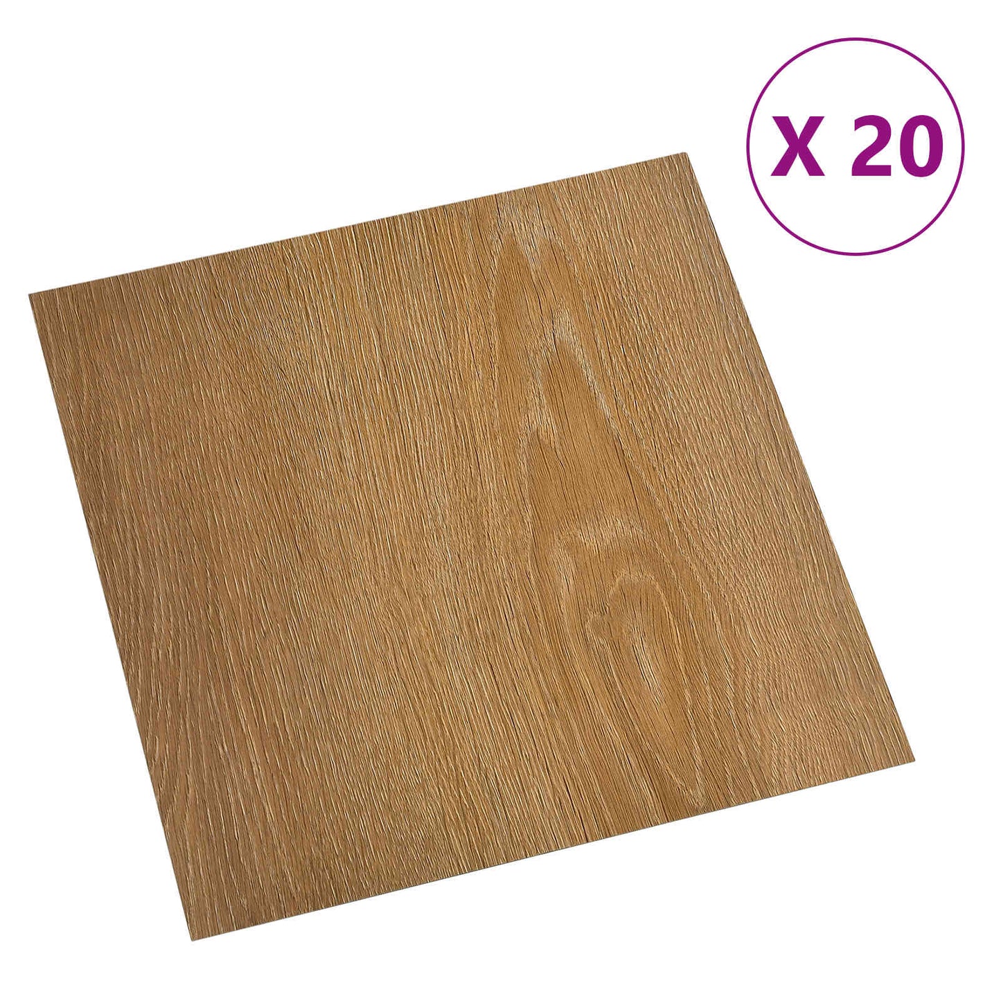 Selvheftende Gulvplanker 30,5 x 30,5 cm 20 pcs PVC tre