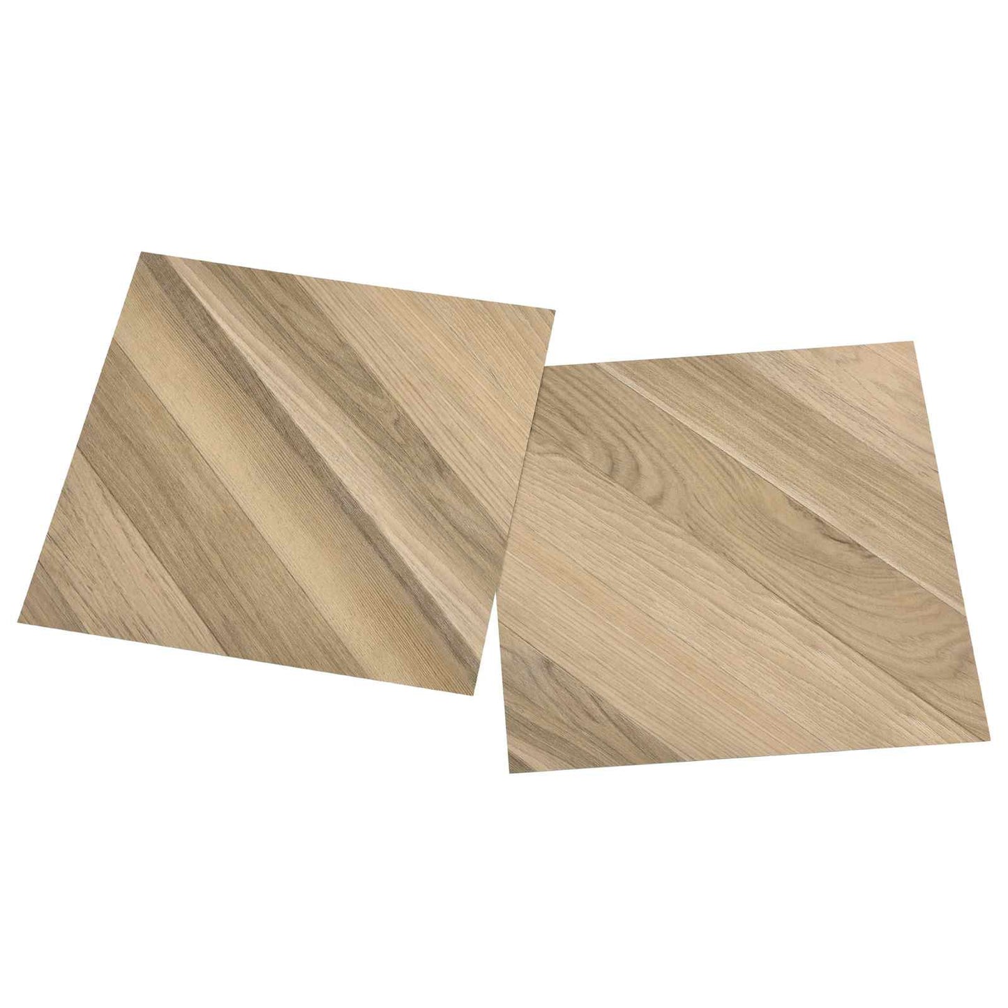 Selvheftende Gulvplanker 30,5 x 30,5 cm 20 pcs PVC Brun Stripet