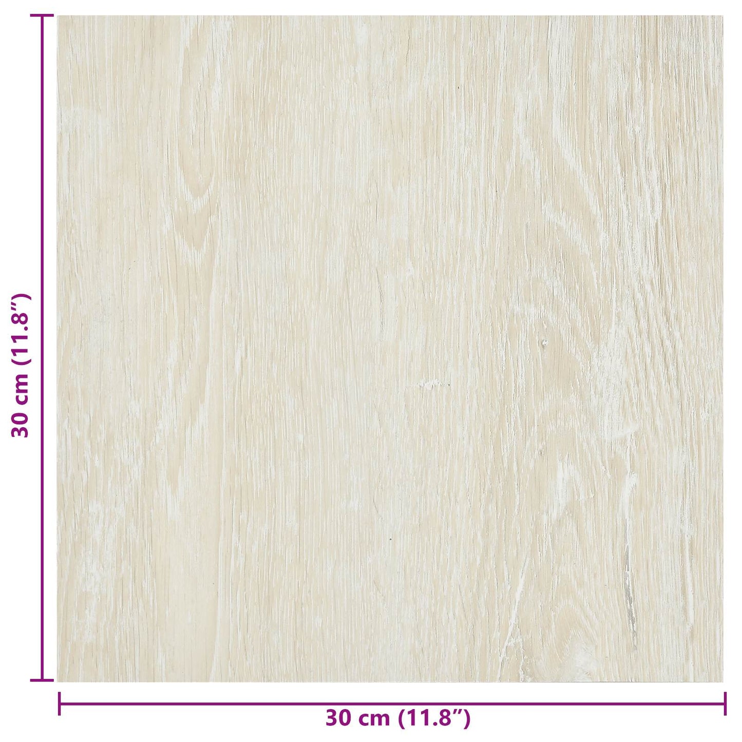 Selvheftende Gulvplanker 30,5 x 30,5 cm 20 pcs PVC Krem