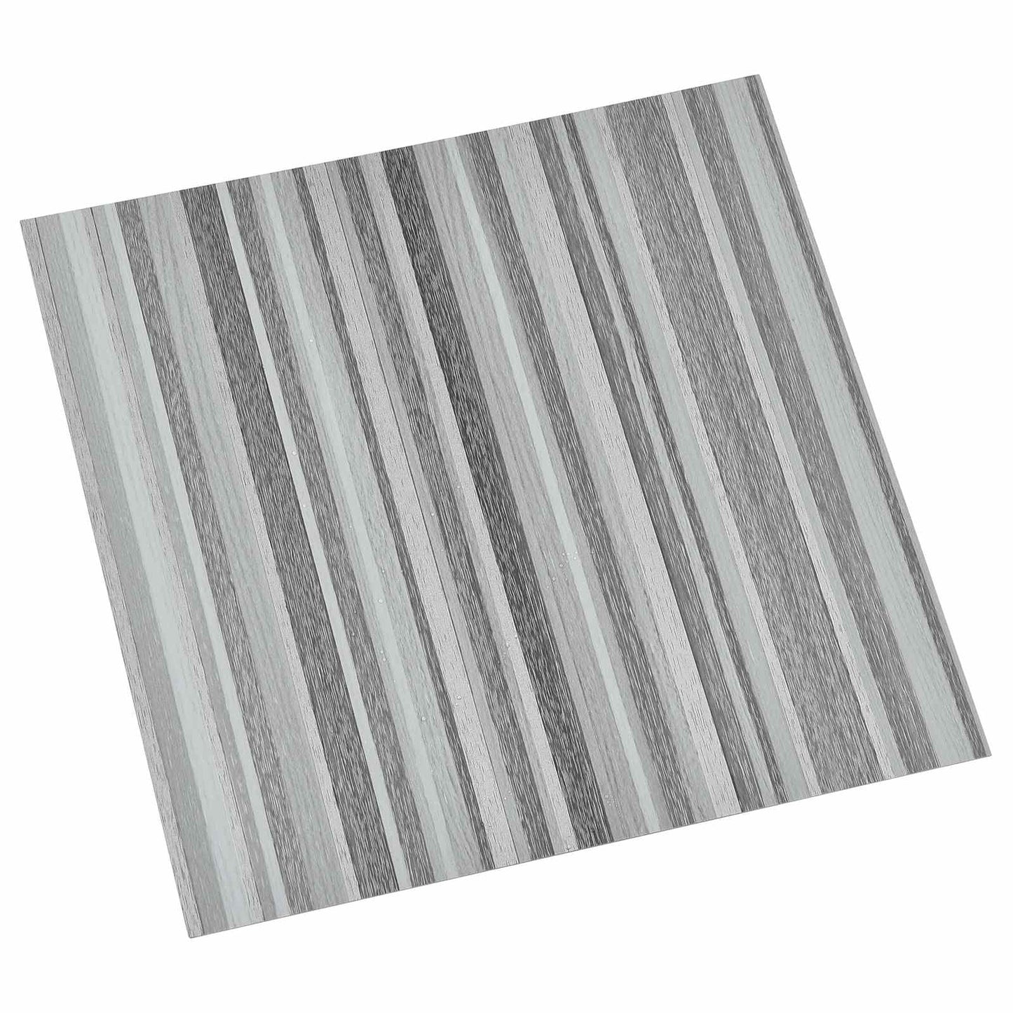 Selvheftende Gulvplanker 30,5 x 30,5 cm 20 pcs PVC Grå og svart