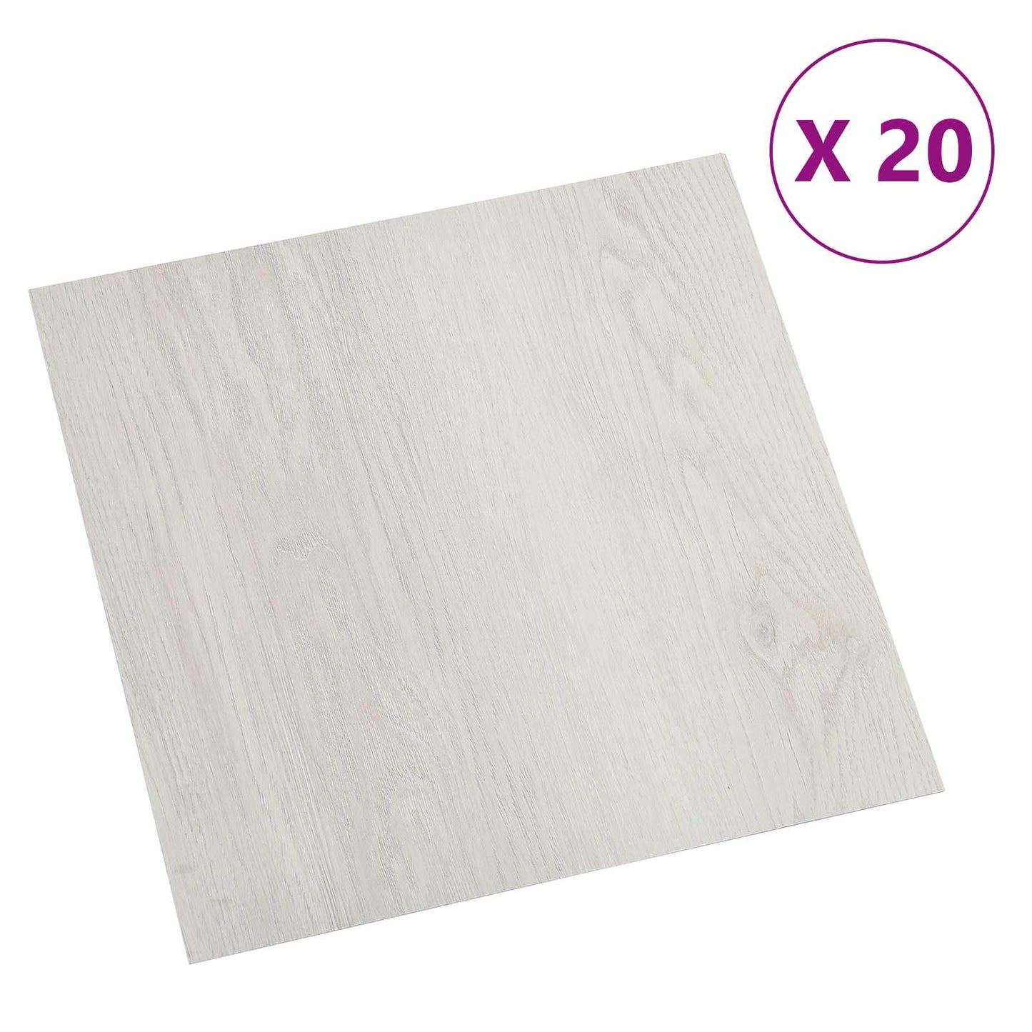 Selvheftende Gulvplanker 30,5 x 30,5 cm 20 pcs PVC Lys beige