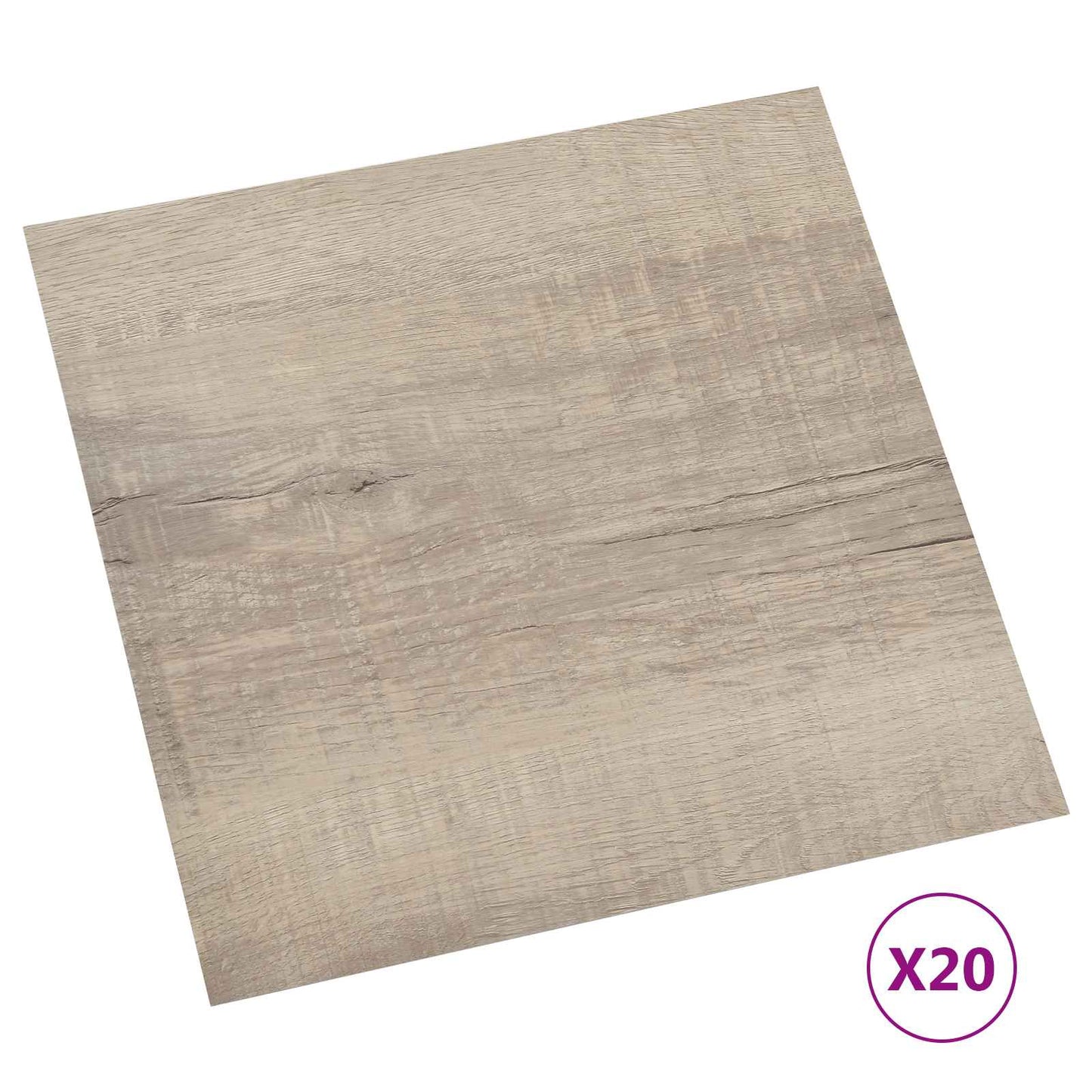 Selvheftende Gulvplanker 30,5 x 30,5 cm 20 pcs PVC Gammelt tre