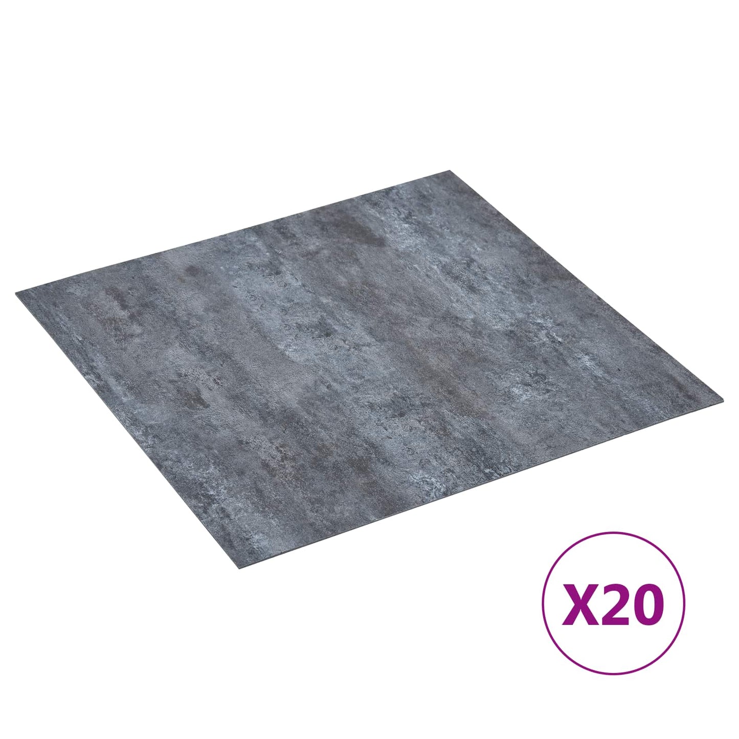 Selvheftende Gulvplanker 30,5 x 30,5 cm 20 pcs PVC Grå marmor