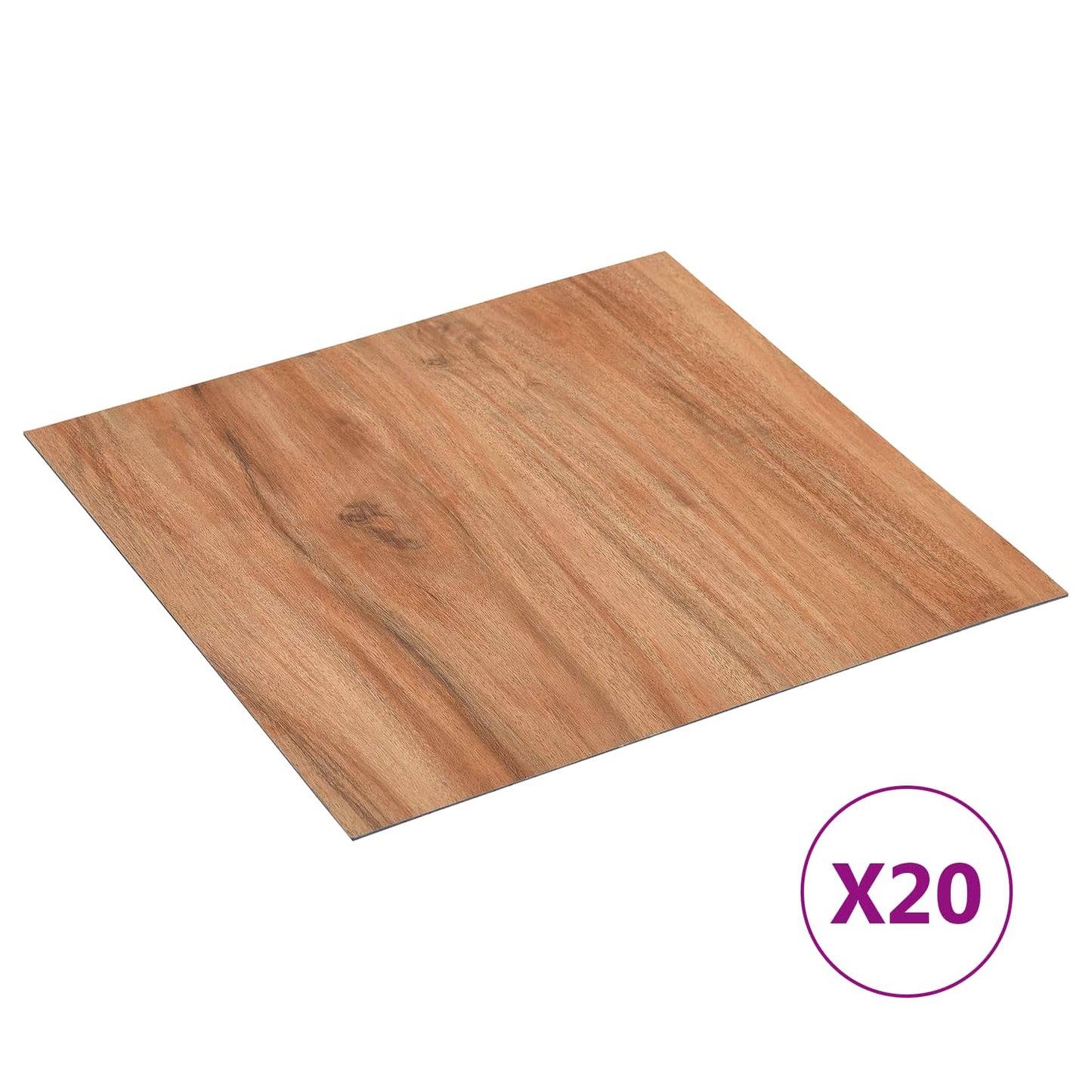Selvheftende Gulvplanker 30,5 x 30,5 cm 20 pcs PVC Lyst tre