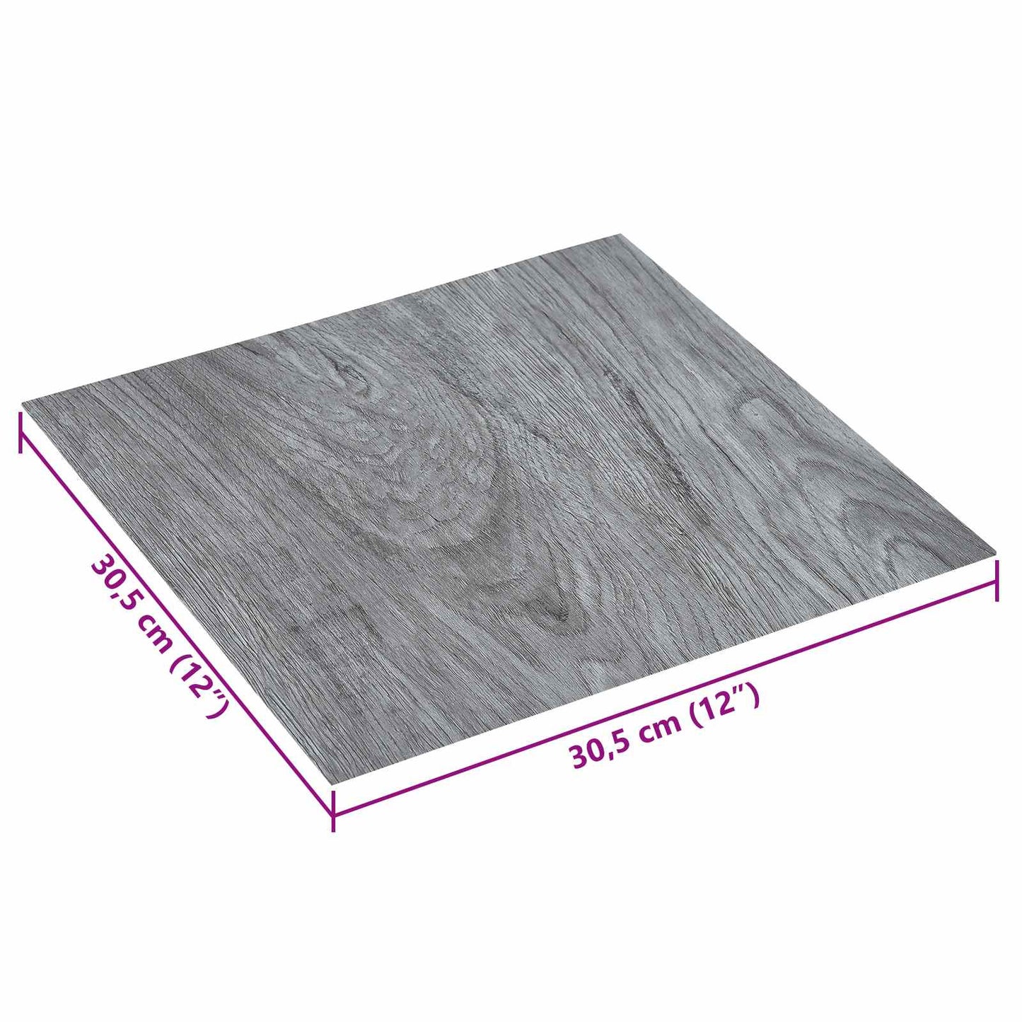 Selvheftende Gulvplanker 30,5 x 30,5 cm 20 pcs PVC