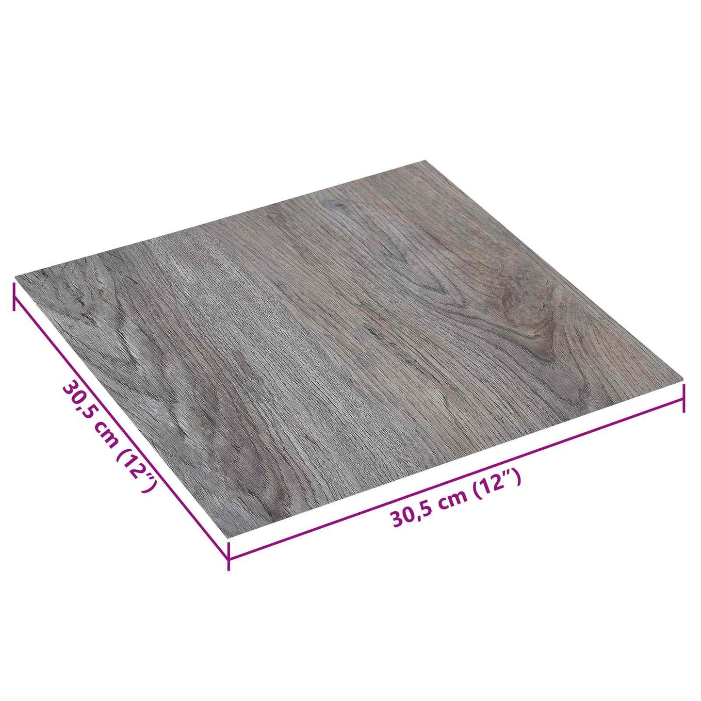 Selvheftende Gulvplanker 30,5 x 30,5 cm 20 pcs PVC