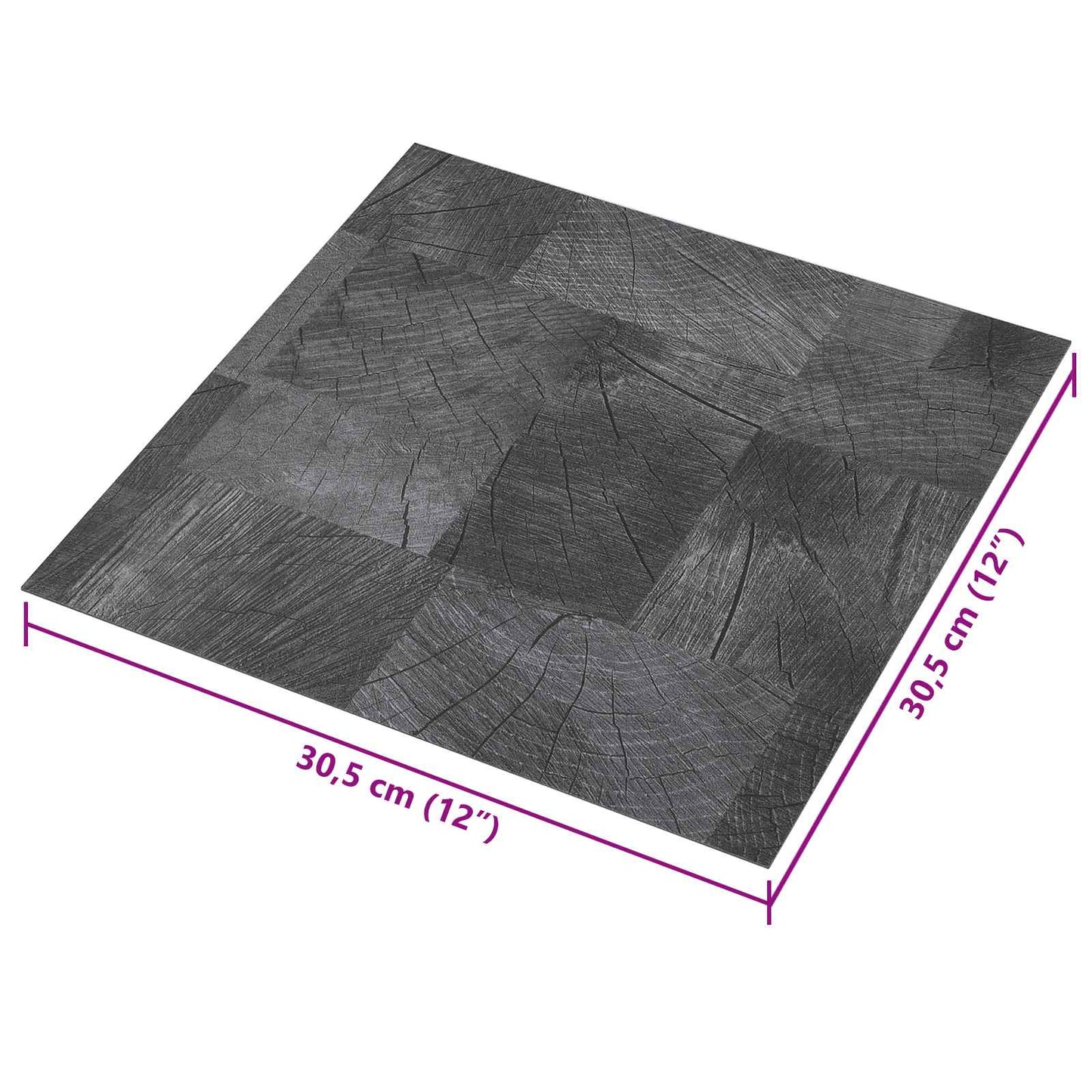 Selvheftende Gulvplanker 30,5 x 30,5 cm 20 pcs PVC