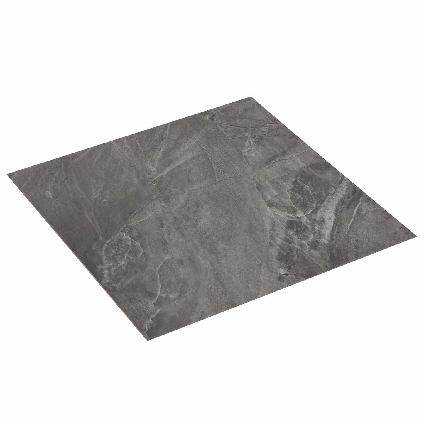 Selvheftende Gulvplanker 30,5 x 30,5 cm 20 pcs PVC Svart