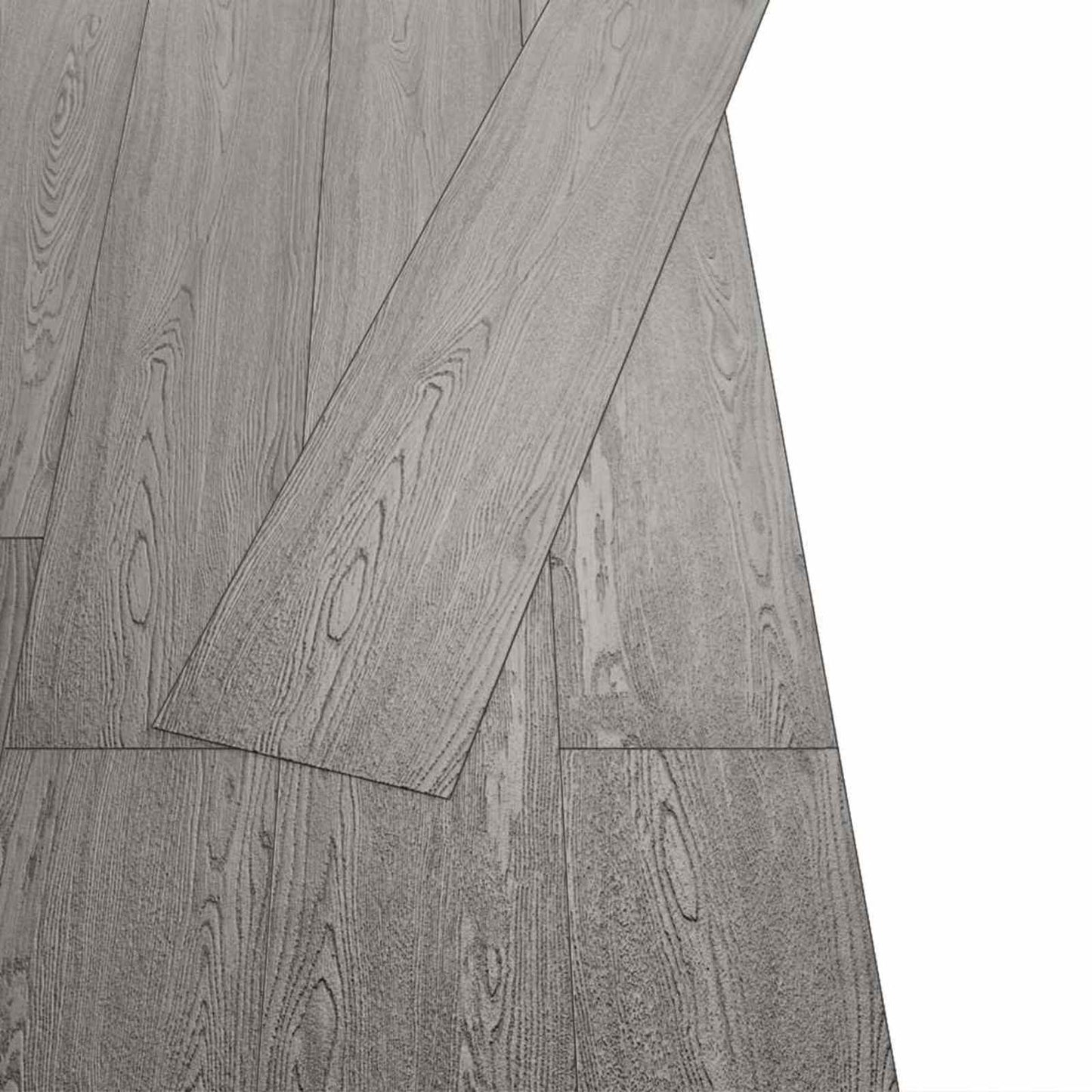 Selvheftende PVC Gulvplanker 30,5 x 61 cm 28 pcs PVC Mørkegrå