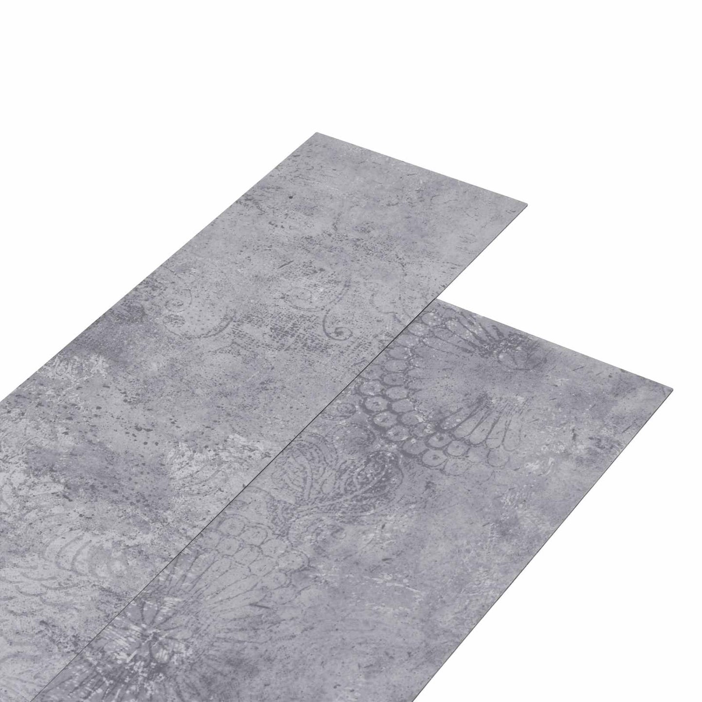 Selvheftende PVC Gulvplanker 30,5 x 61 cm 28 pcs PVC Sement Grå