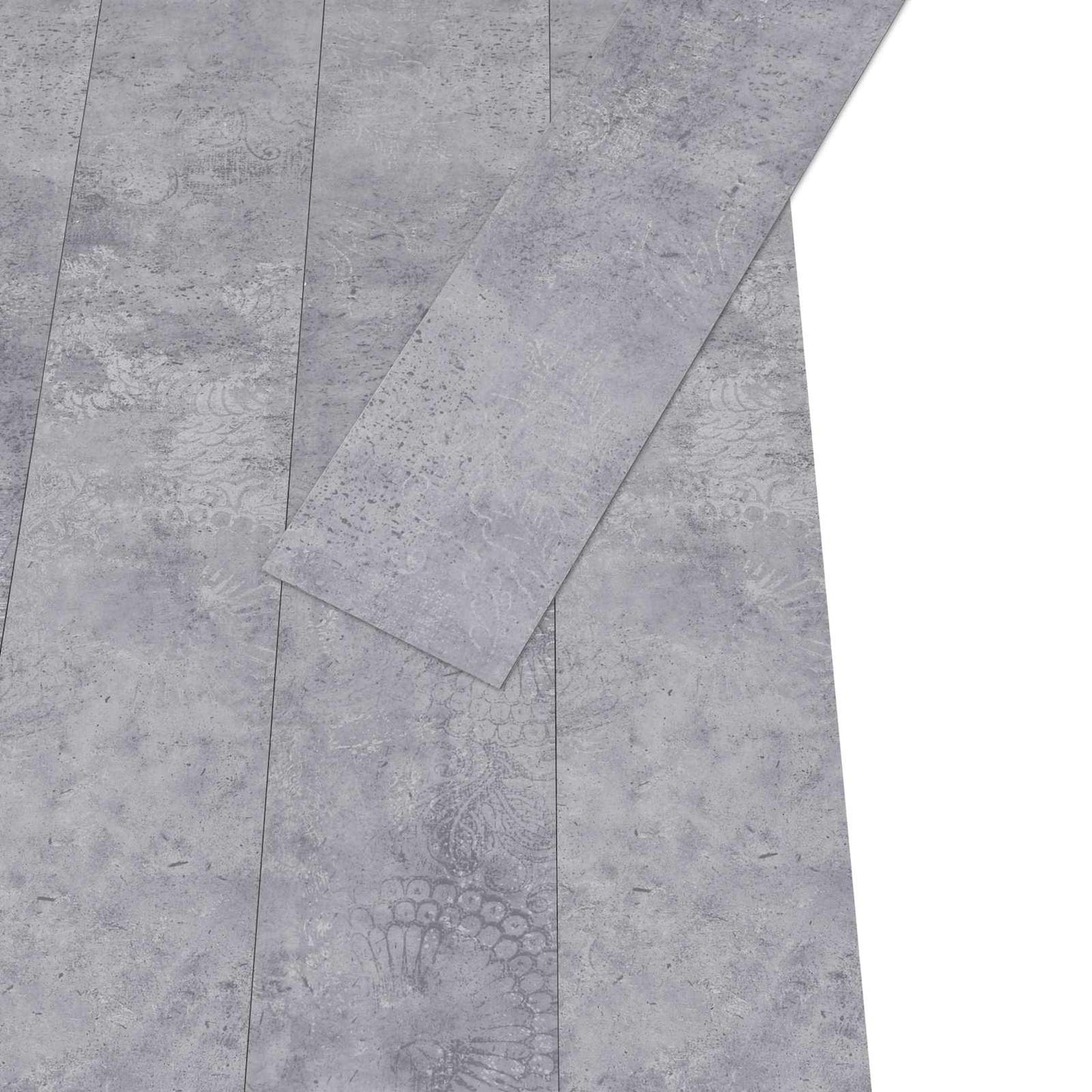 Selvheftende PVC Gulvplanker 30,5 x 61 cm 28 pcs PVC Sement Grå