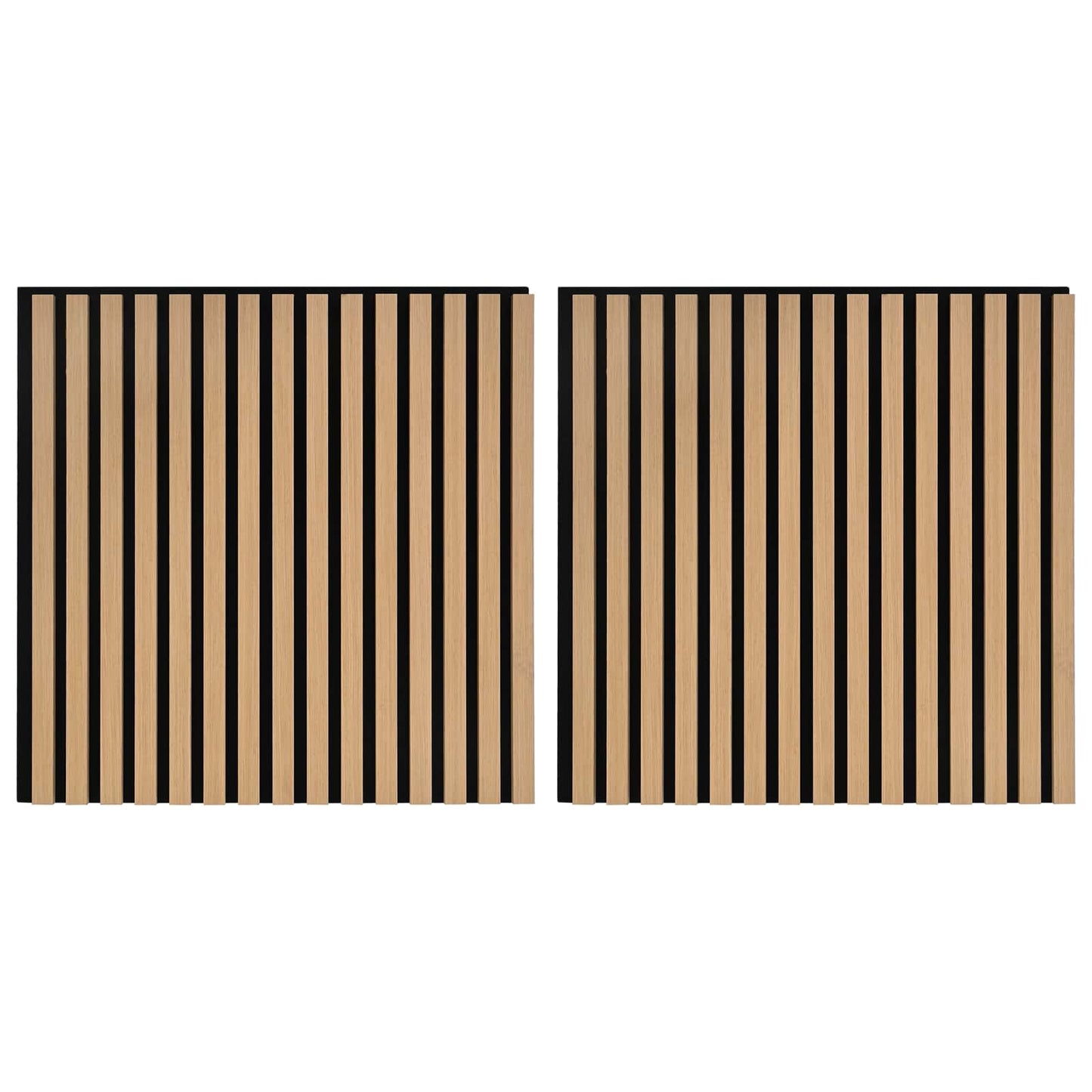 Veggpaneler 2 pcs Naturlig 60,5 x 60 cm