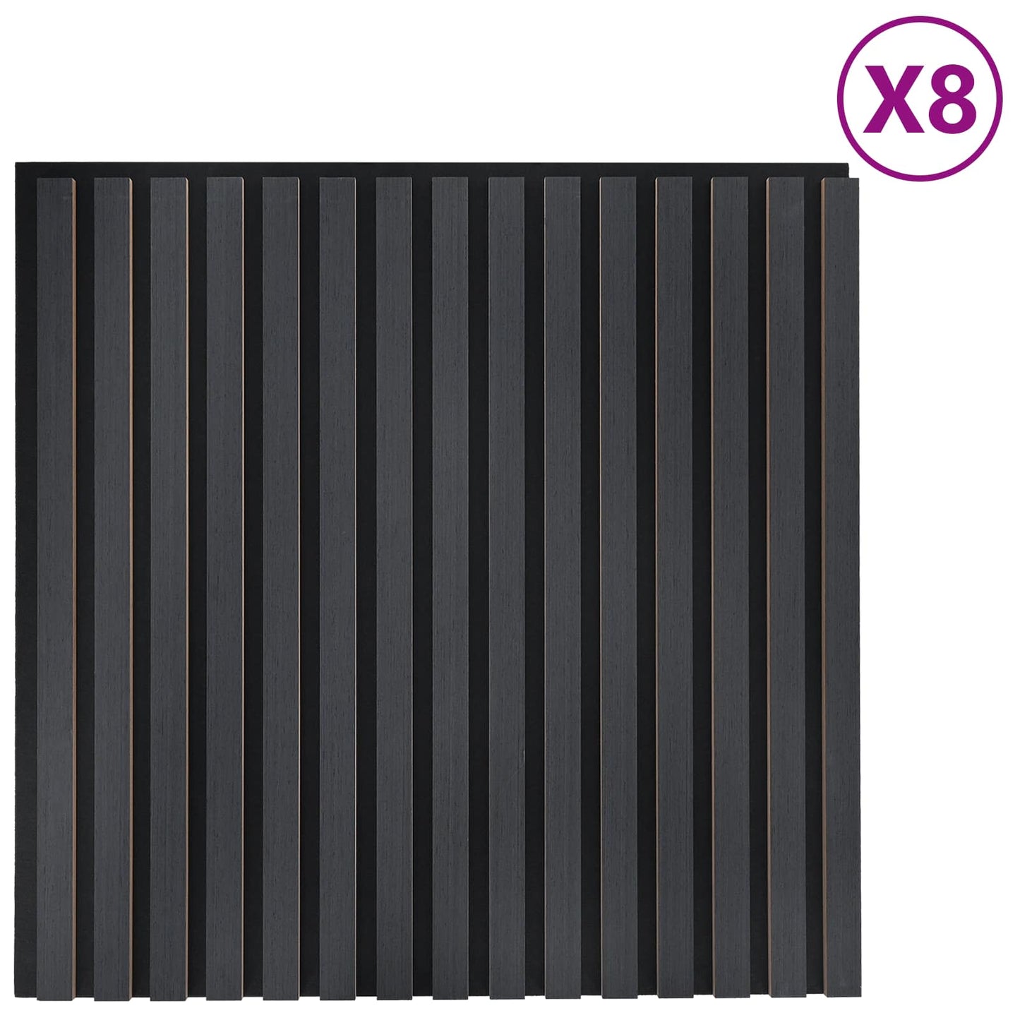 Veggpaneler 8 pcs Antrasitt 60,5 x 60 cm