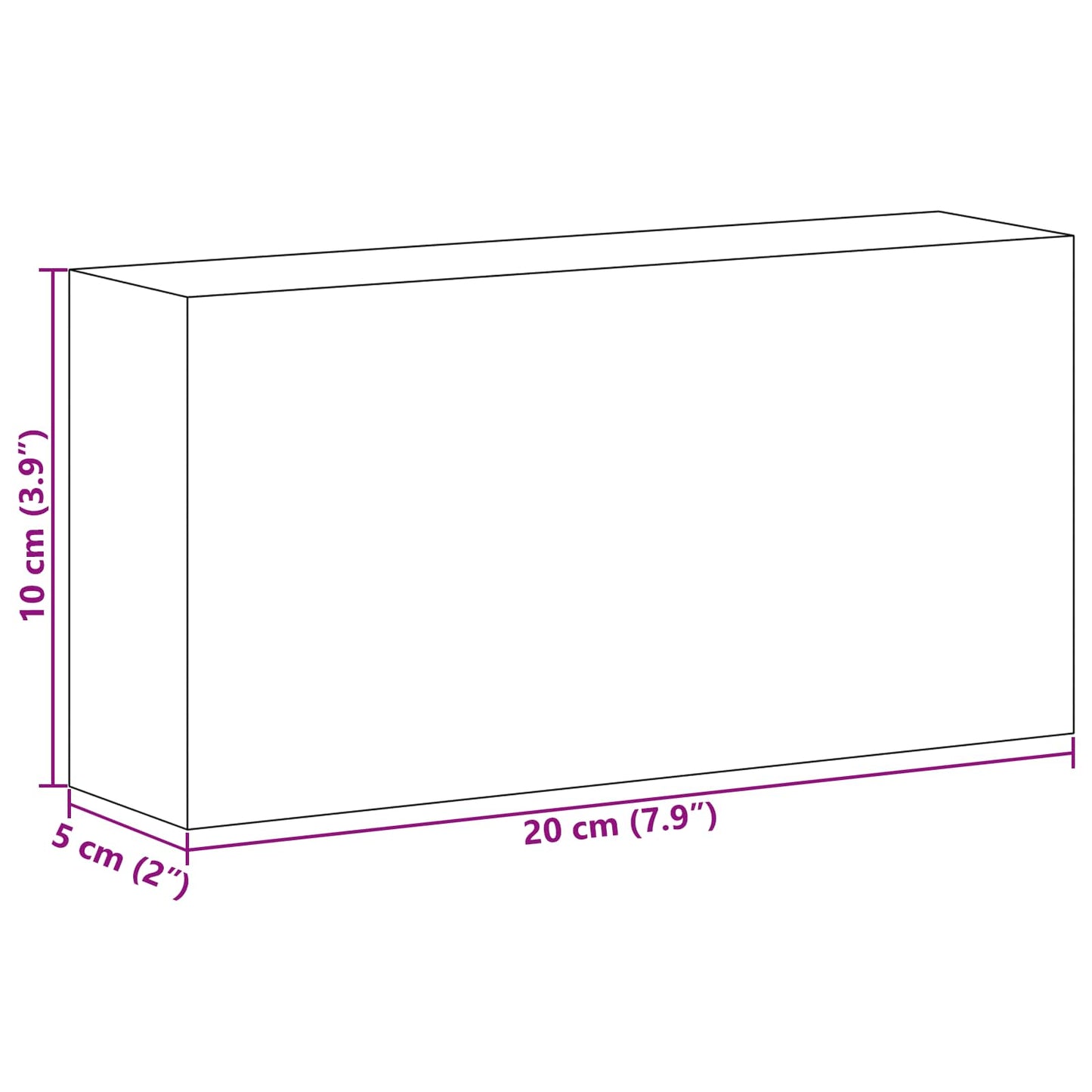 Saltstein 10 pcs Rosa 20 x 10 x 5 cm Himalayasalt