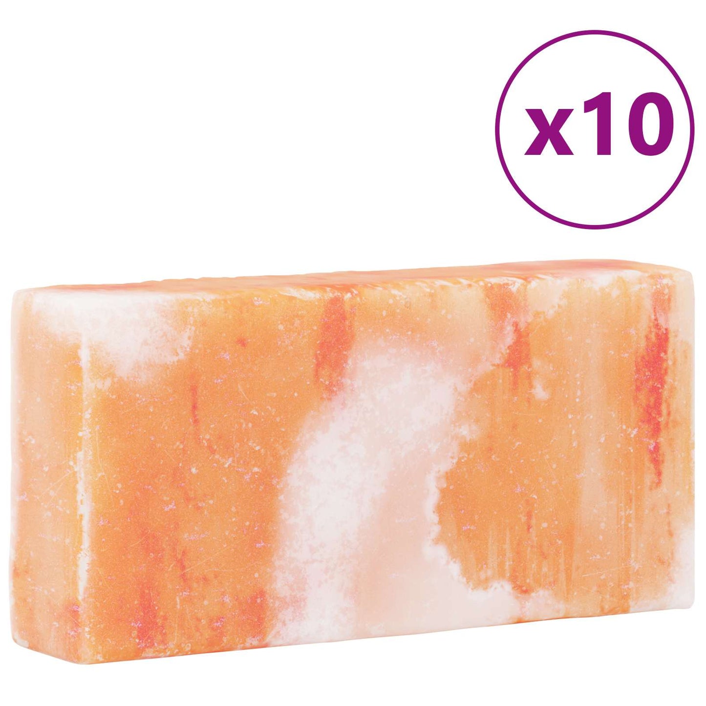 Saltstein 10 pcs Rosa 20 x 10 x 5 cm Himalayasalt