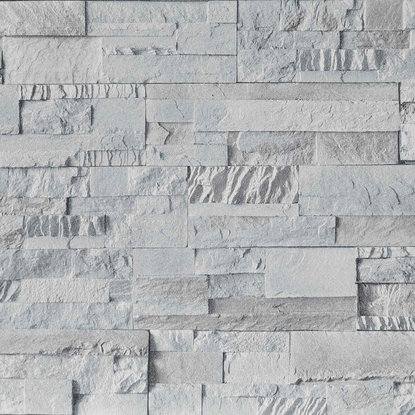 3D Stein Tapet Lysegrå 10 x 0,53 m Non-Woven Stof