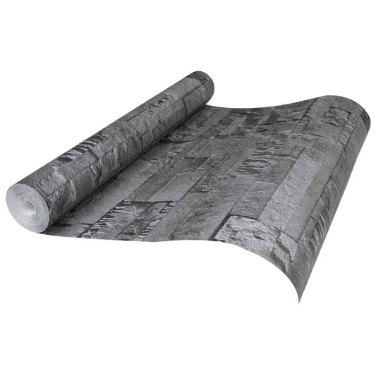 3D Stein Tapet Svart 10 x 0,53 m Non-Woven Stof