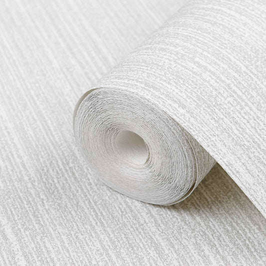 3D Solid Tapet Stripete Lysegrå 10 x 0,53 m Non-Woven Stof
