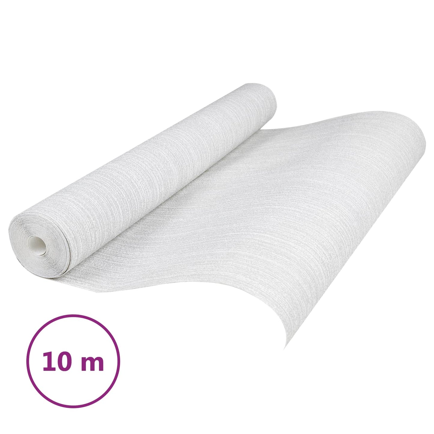 3D Solid Tapet Stripete Lysegrå 10 x 0,53 m Non-Woven Stof