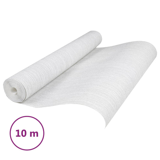 3D Solid Tapet Stripete Lysegrå 10 x 0,53 m Non-Woven Stof